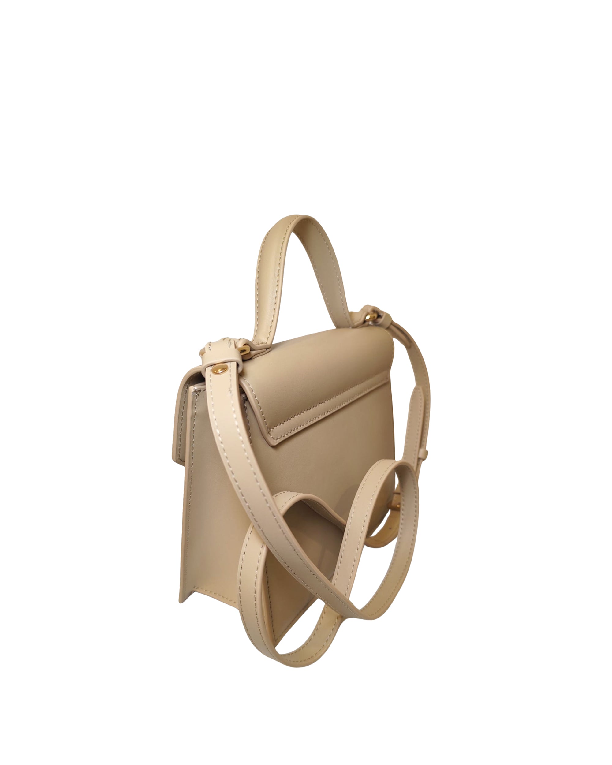 Sand Beige Top Handle Bag