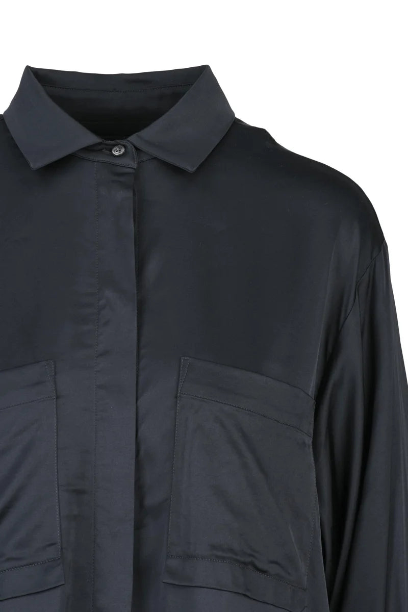 Maxi Shirt Dress - Black