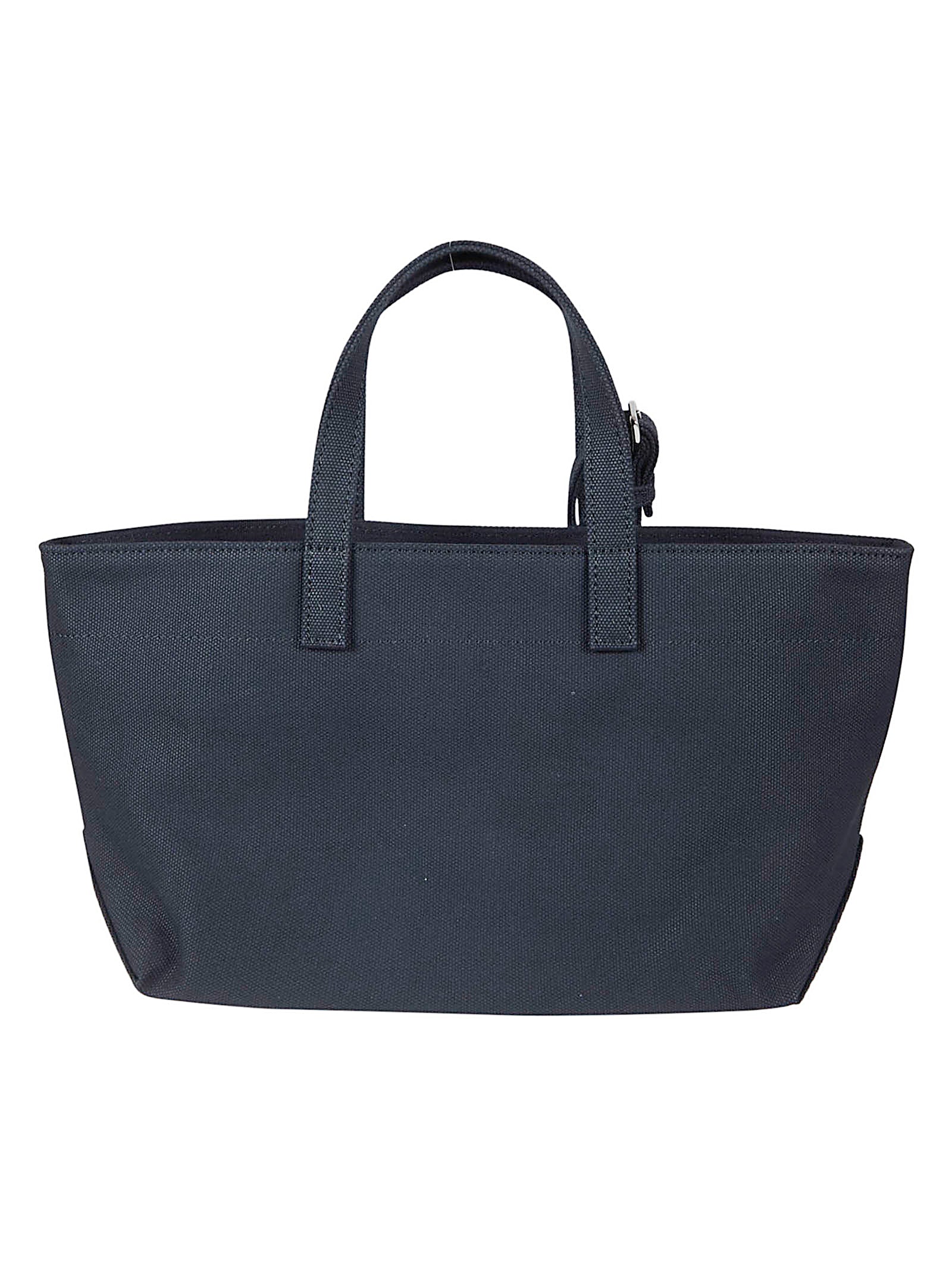 Structured Black Cotton Tote Bag