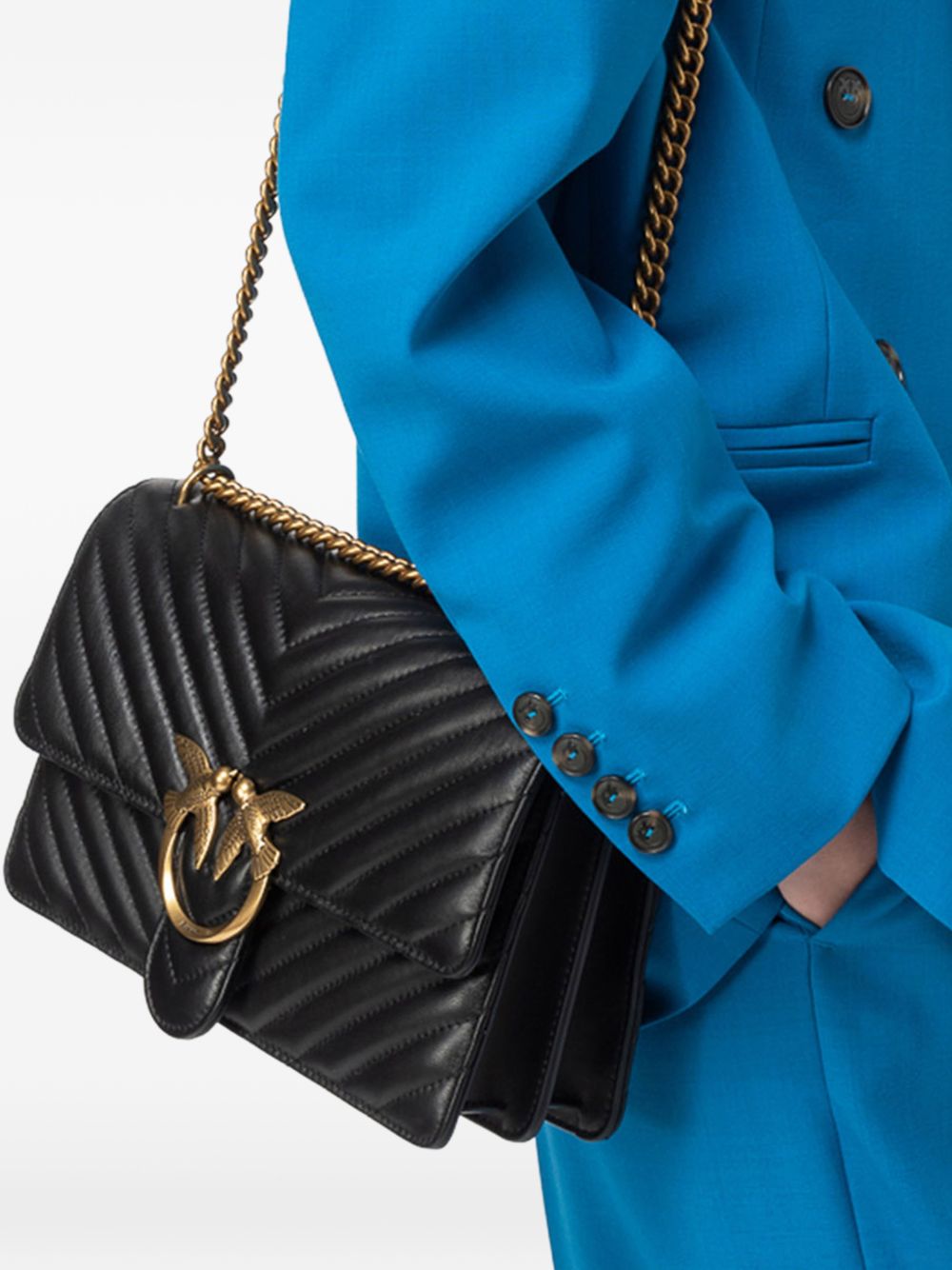 Chevron Quilted Leather Bag
