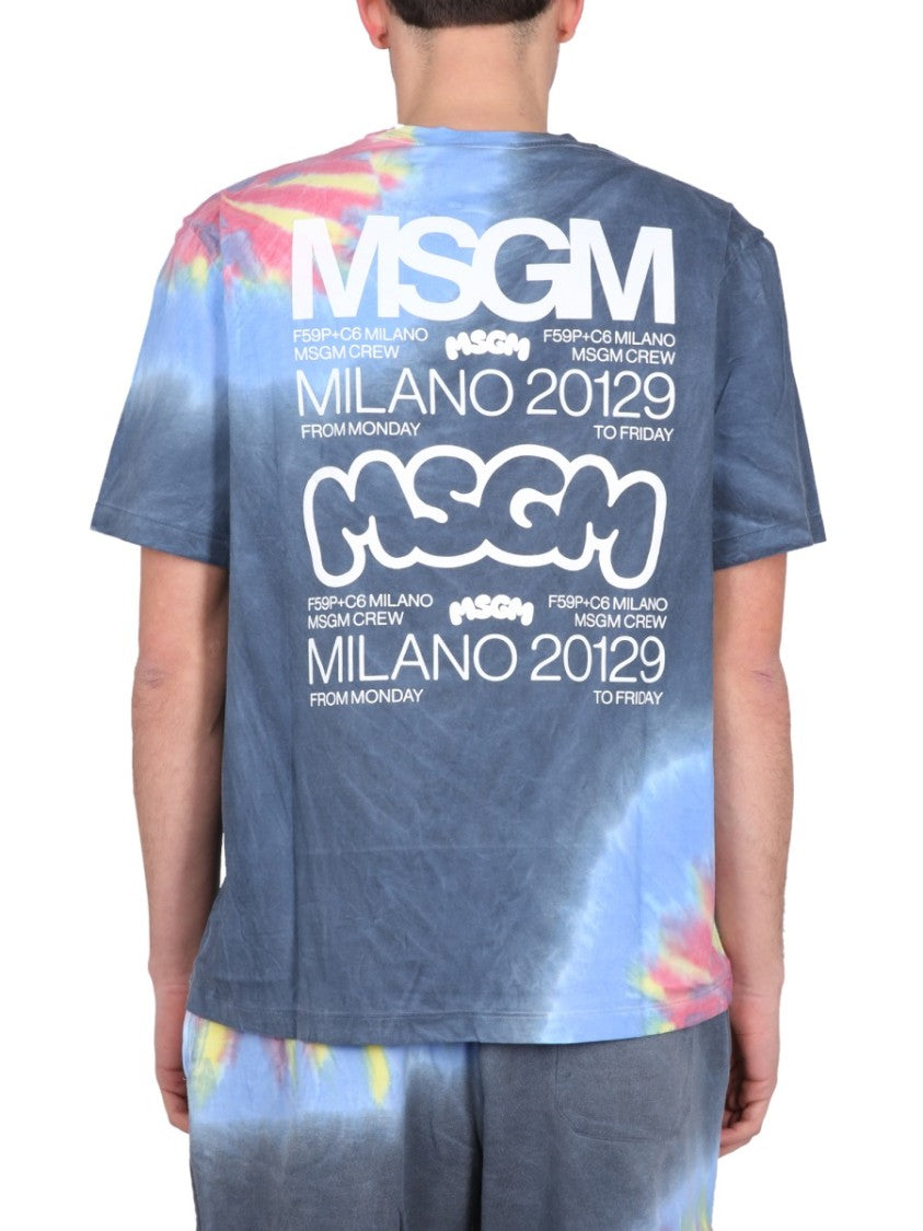Tie-Dye T-Shirt With Bold Logo