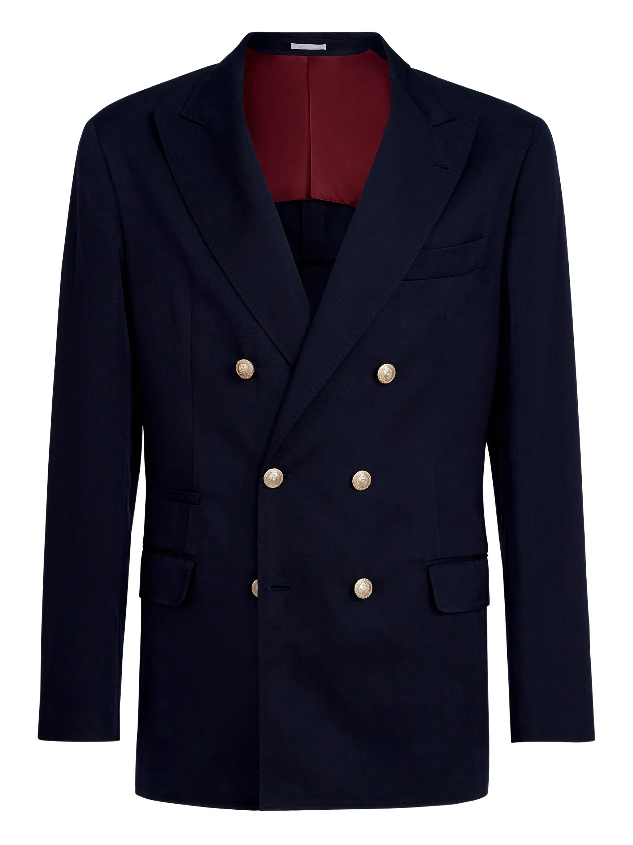 Double-Breasted Structured Virgin Wool Blazer