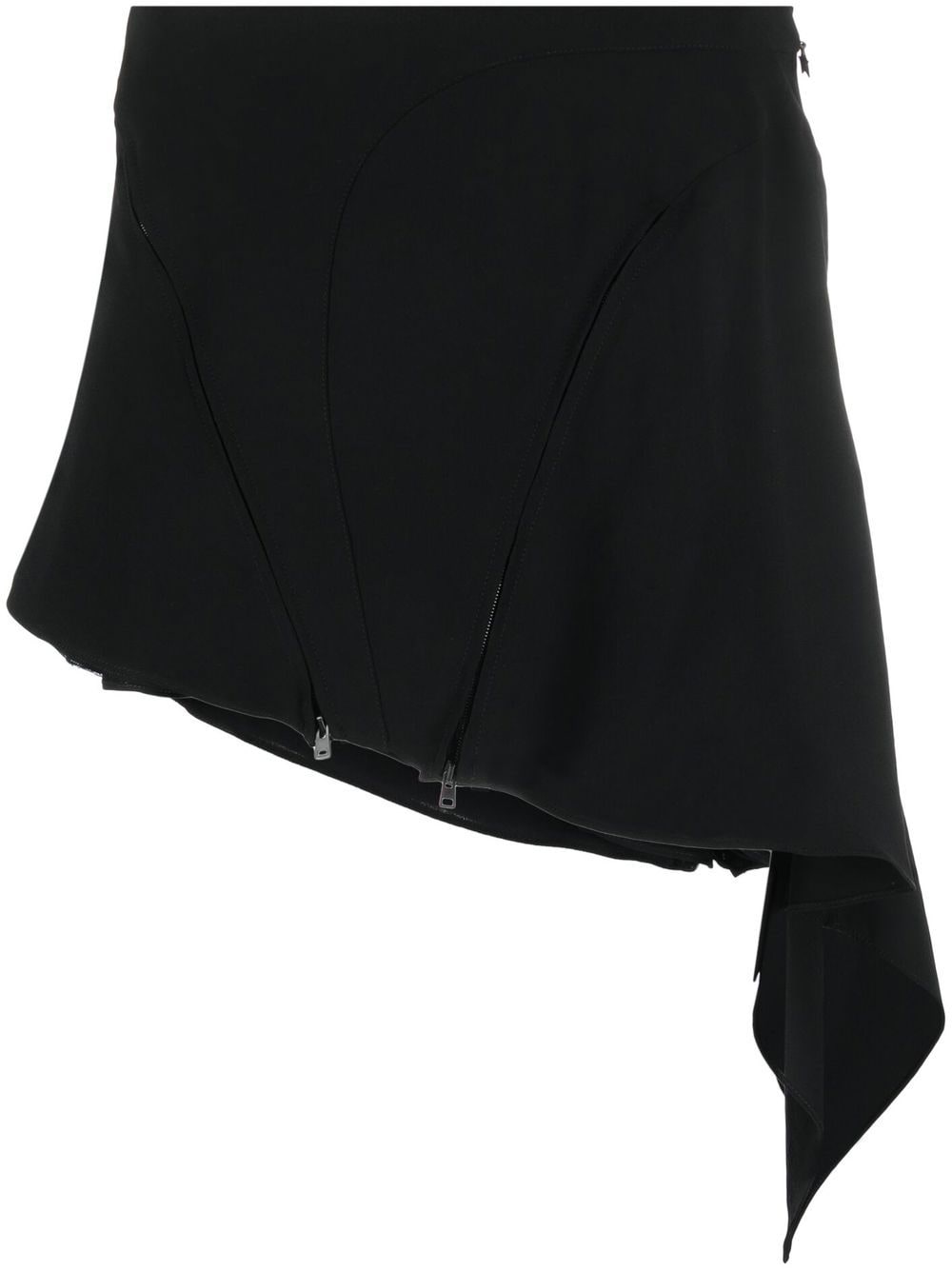 Asymmetric Draped Miniskirt with Modern Silhouette