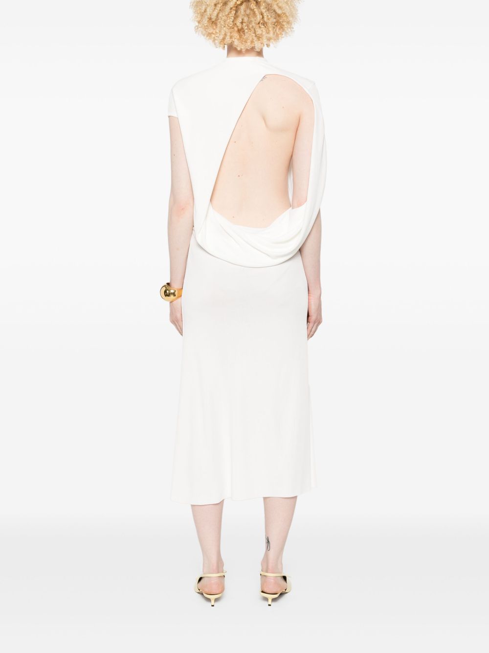 Midi Dress with Open Back