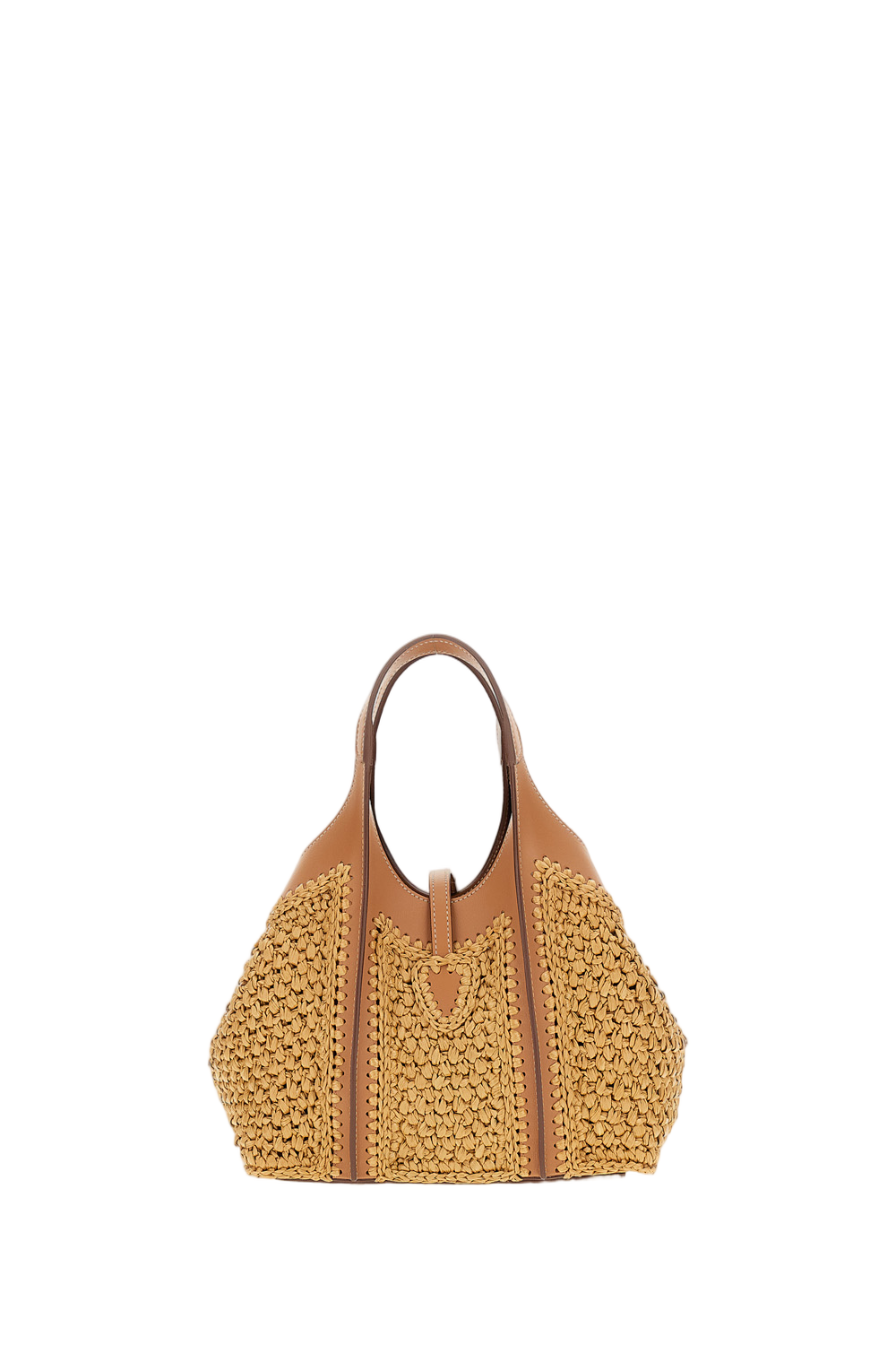 Mini Shopping Bag with Calfskin