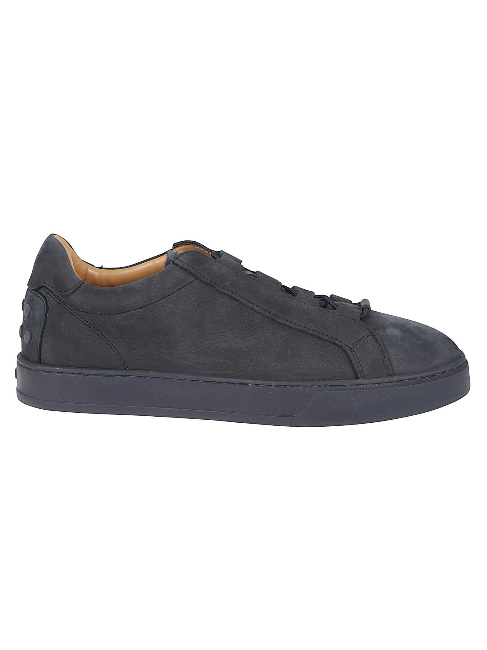 Low-Profile Black Calfskin Sneakers