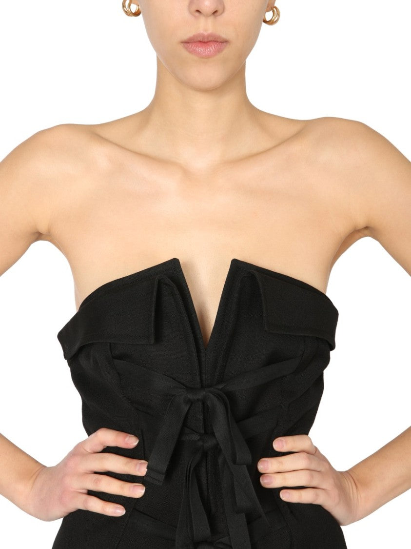 Structured Strapless Mini Dress
