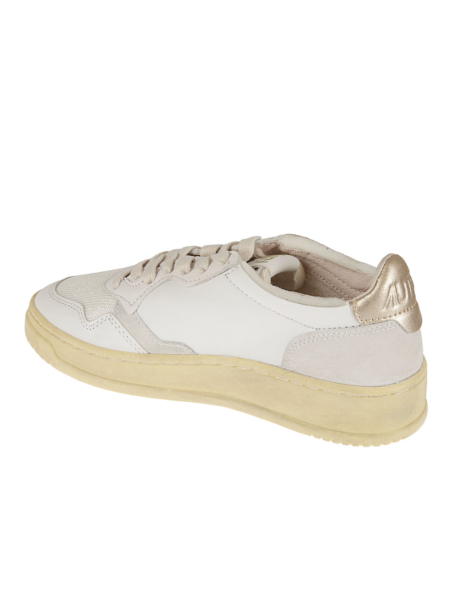 White Leather Sneakers with Timeless Design