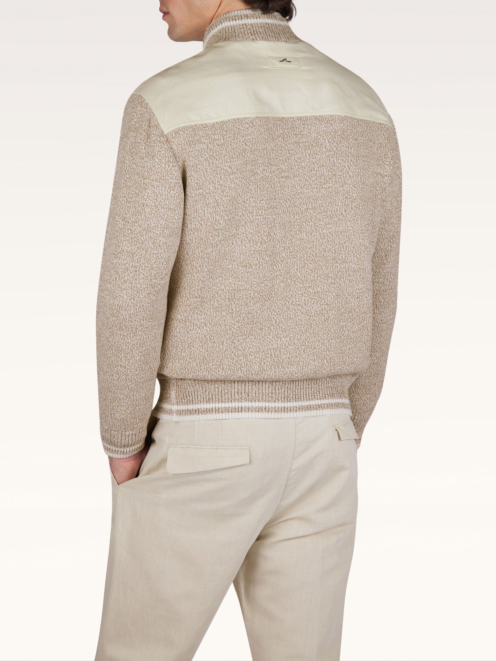 Beige Ibrido Bottoni Cotone Hybrid Jacket