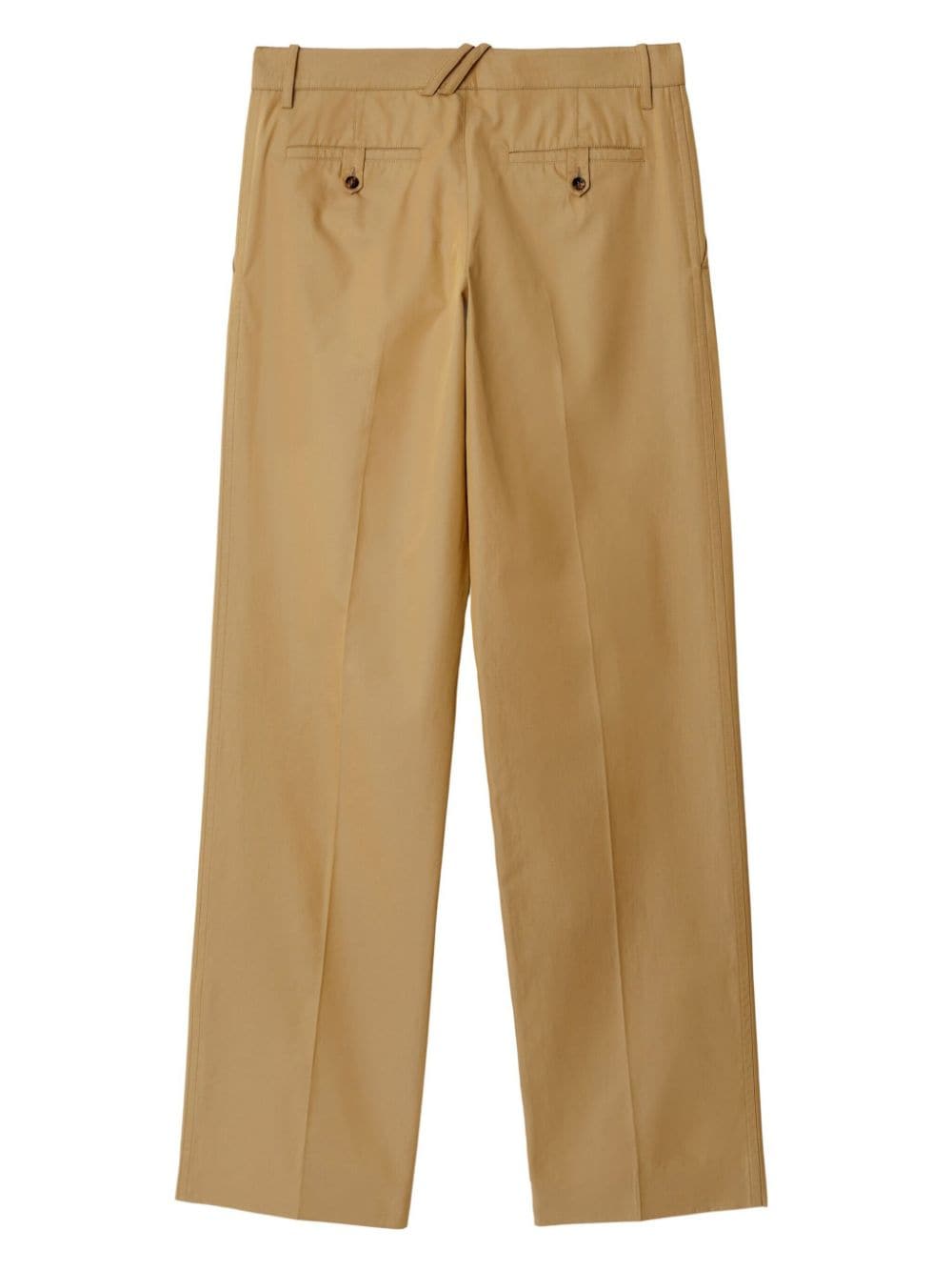 Tailored Straight-Leg Trousers With Pressed Crease