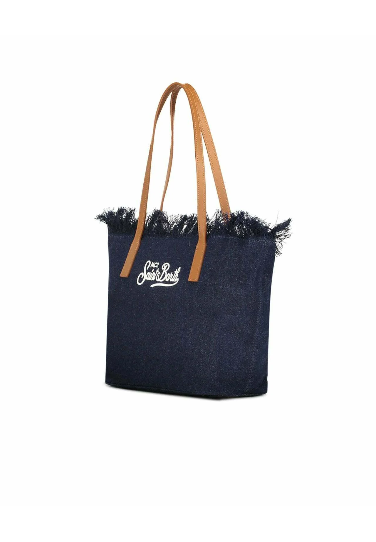 Spacious Tote Bag with Fringed Top