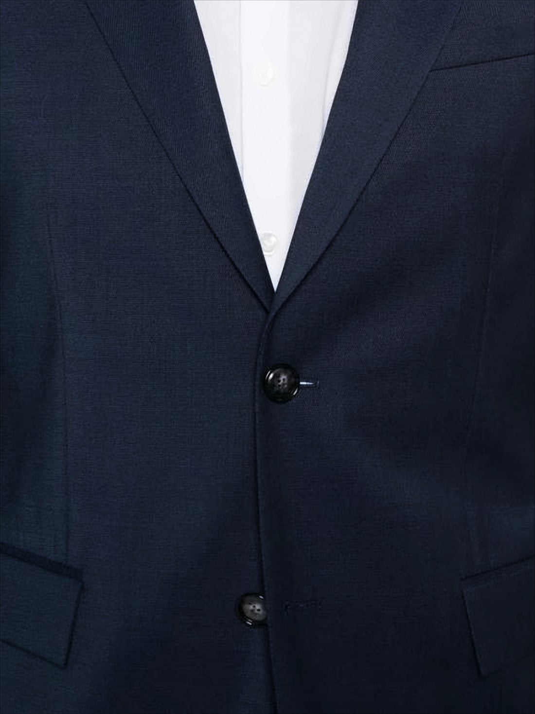 Tailored Blue Suit Jacket with Structured Silhouette