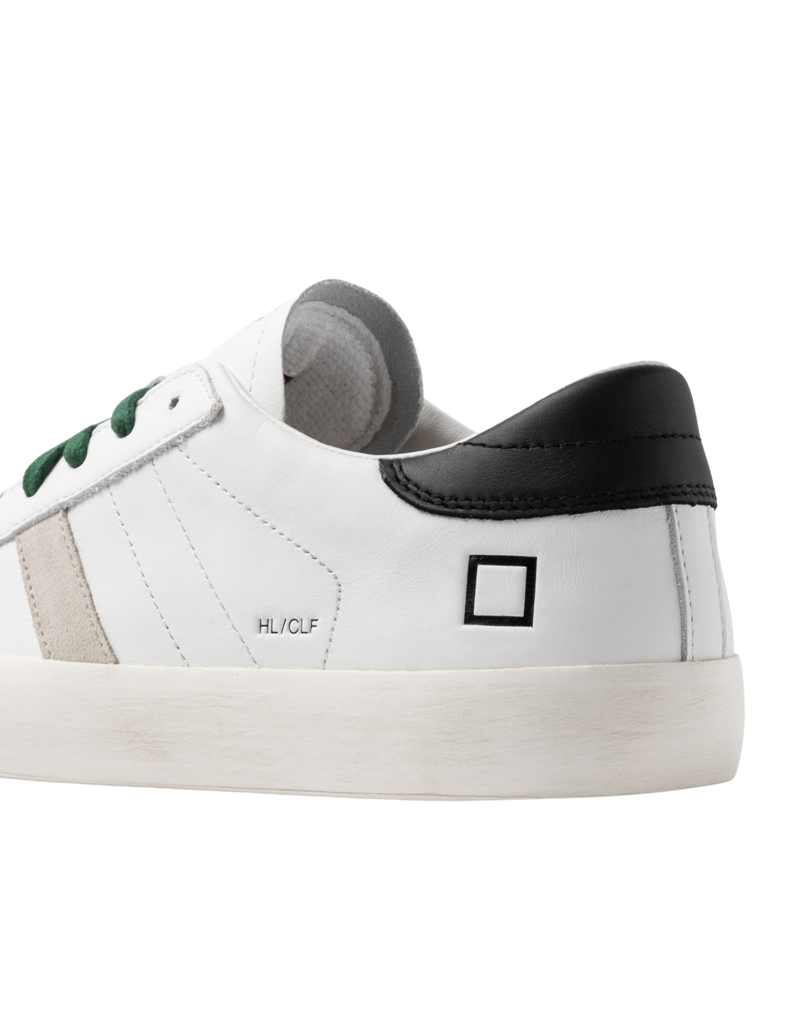 White Black Hill Low Calf Leather Sneakers