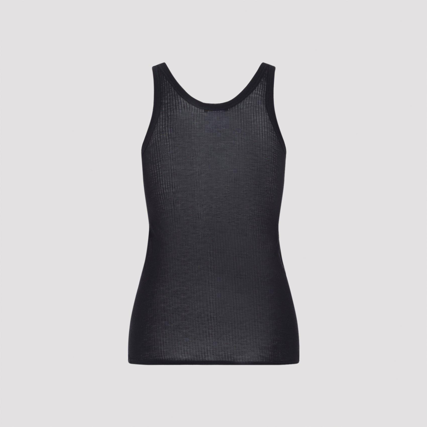 Sleeveless Fitted Tank Top In Luxurious Viscose-Silk Blend