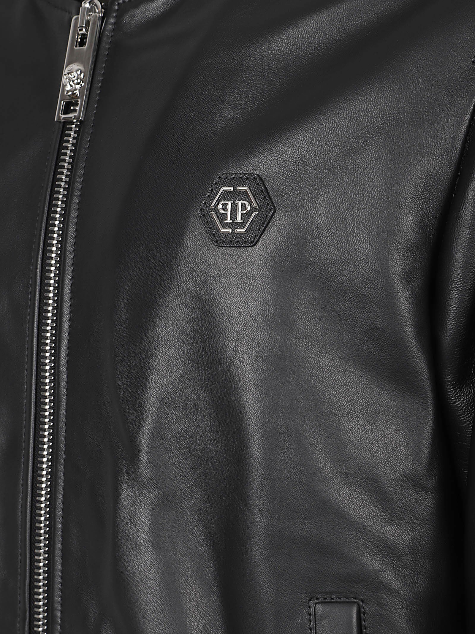 Bomber Jacket In Smooth Sheepskin Leather
