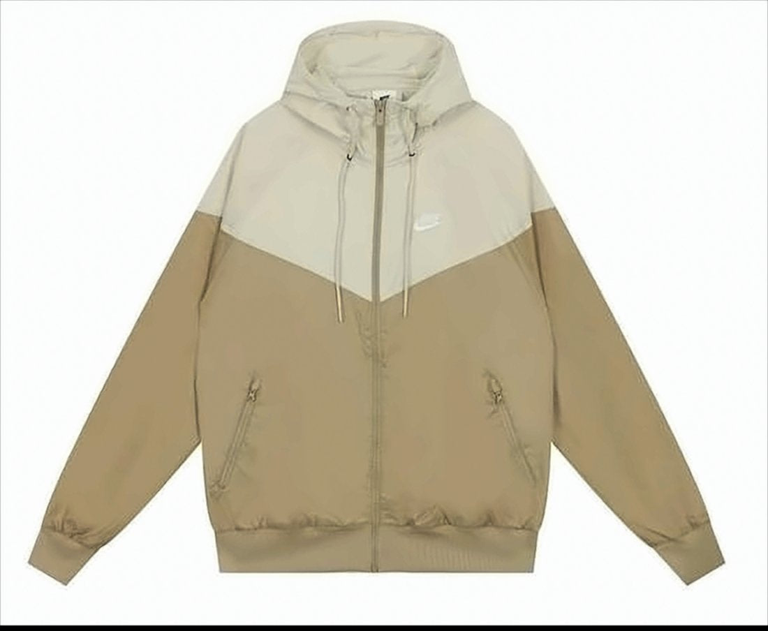 Two-Tone Casual Jacket With Adjustable Hood
