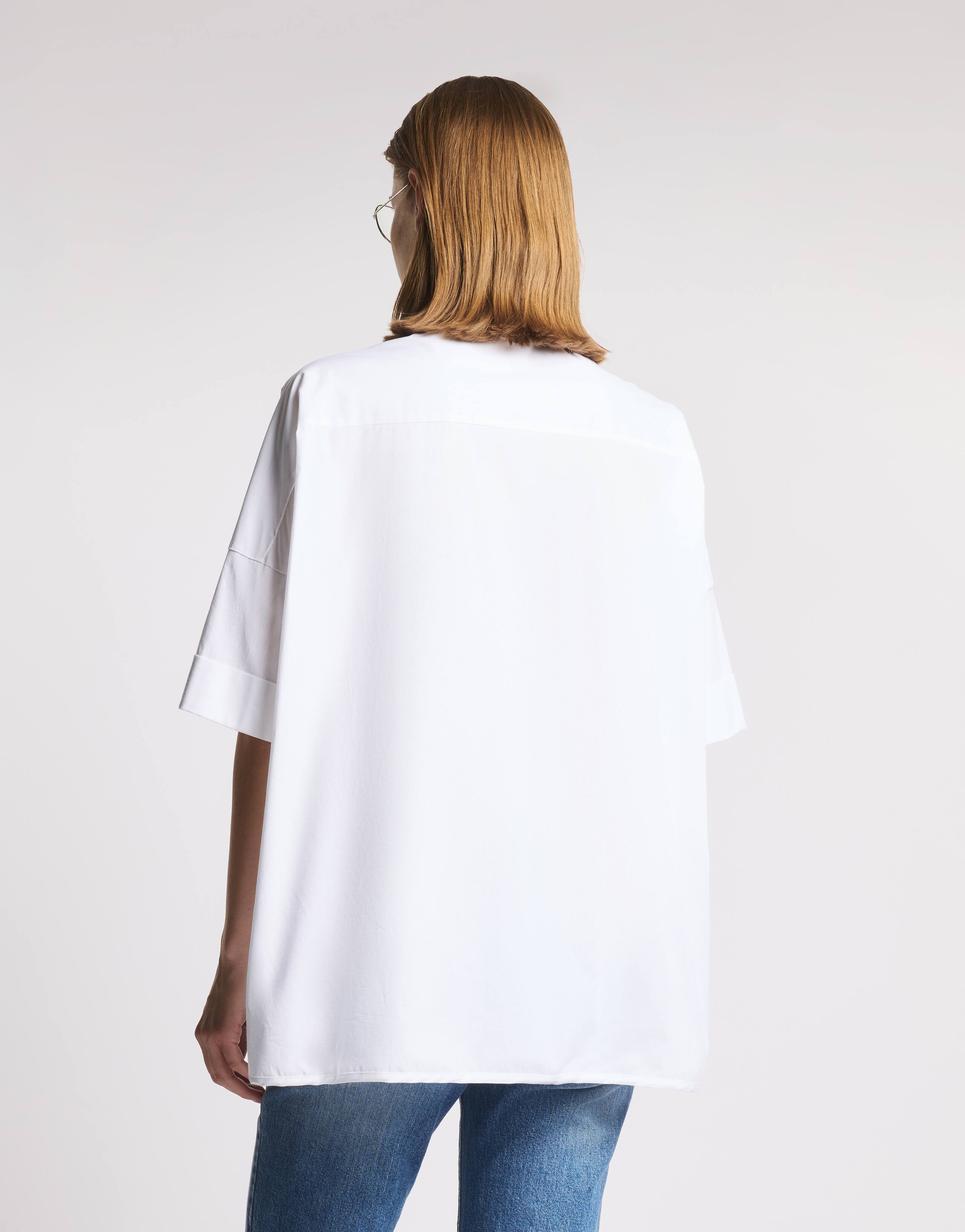 3/4 Sleeve Classic White Shirt