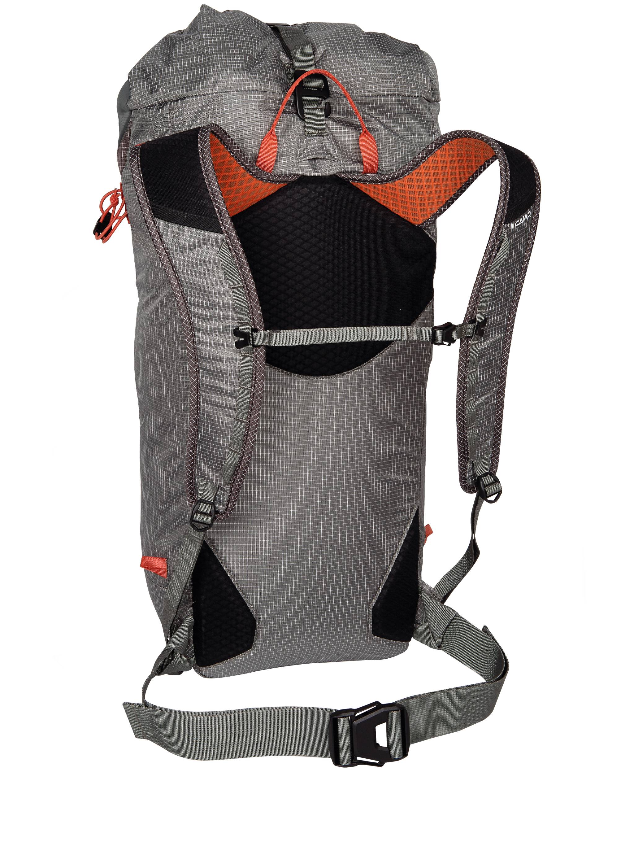Streamlined Technical Backpack in Dark Grey with Orange Detailing