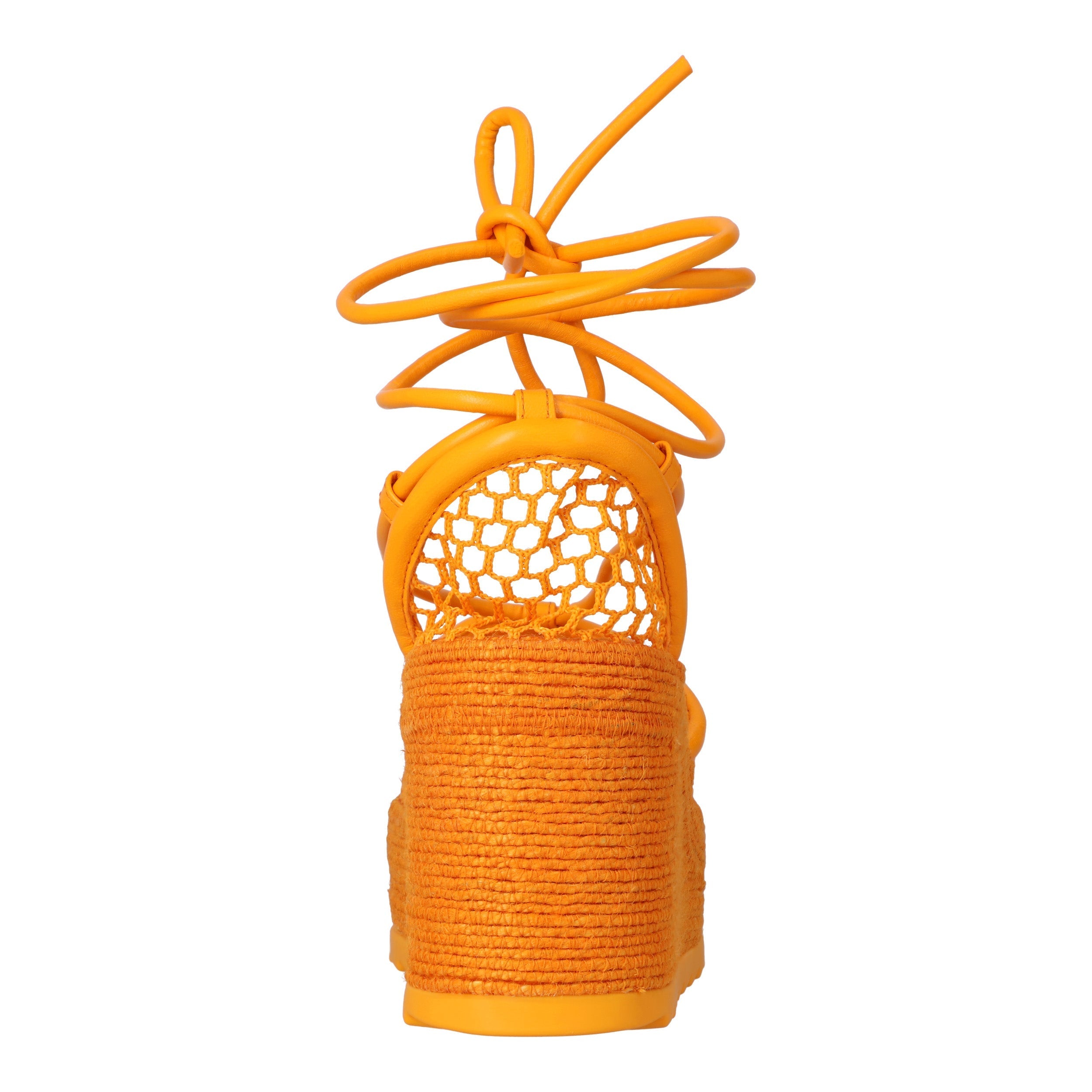 Orange Stretch 90 Wedge Espadrilles