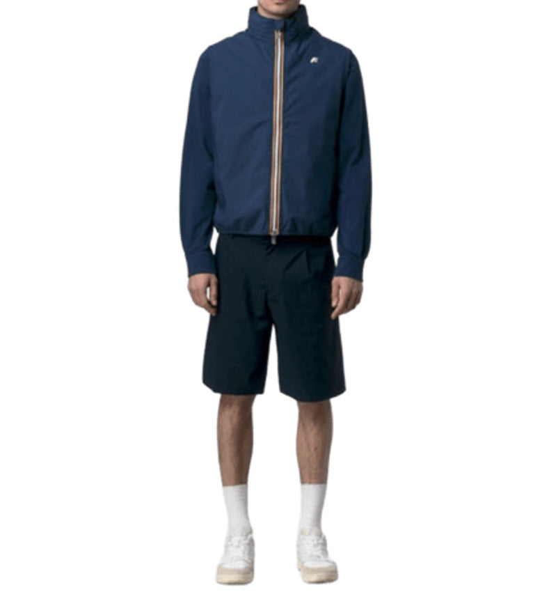 Blue Nylon Slim Gilet