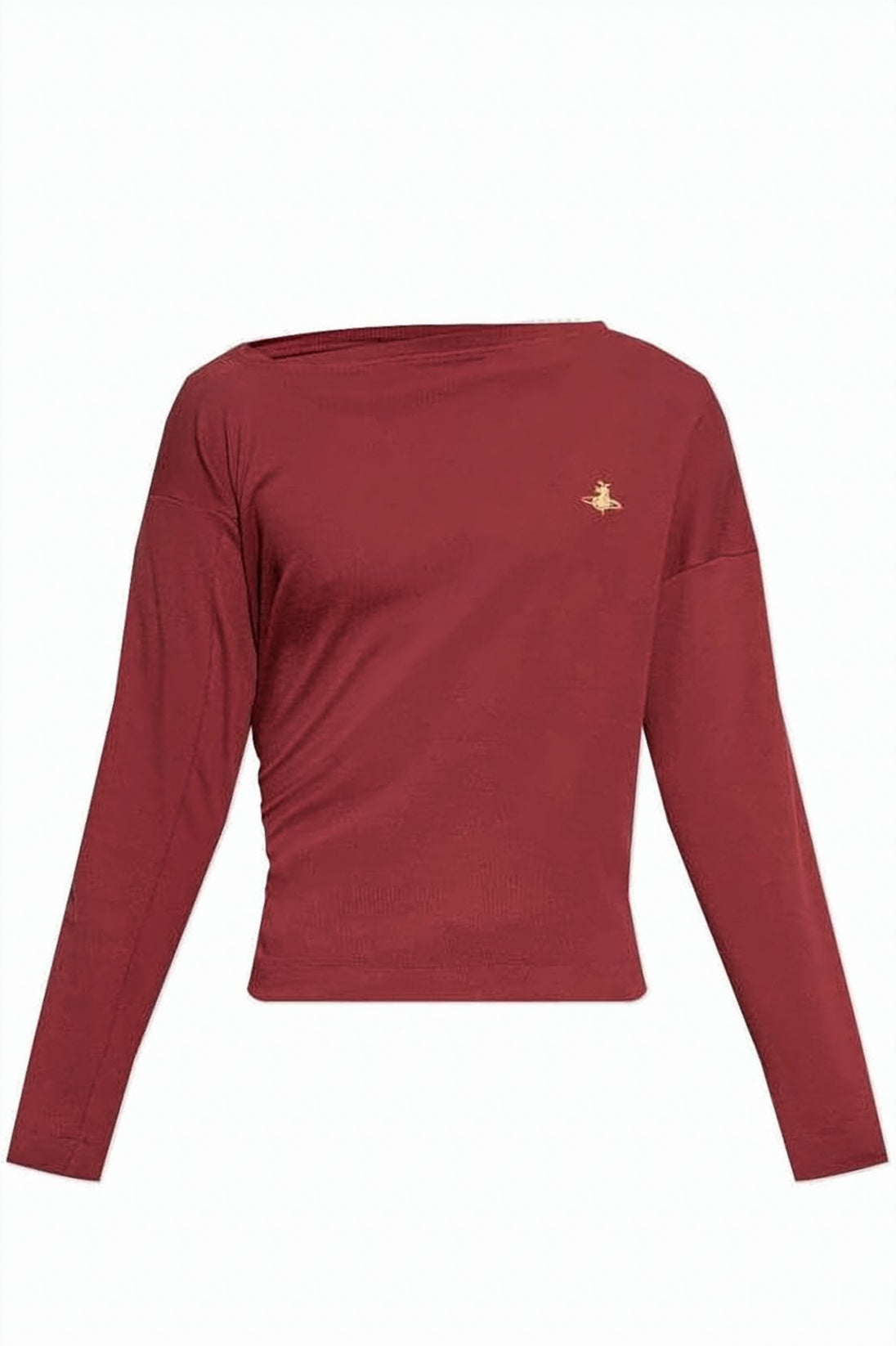 Fitted Long-Sleeved Top with Cropped Hem