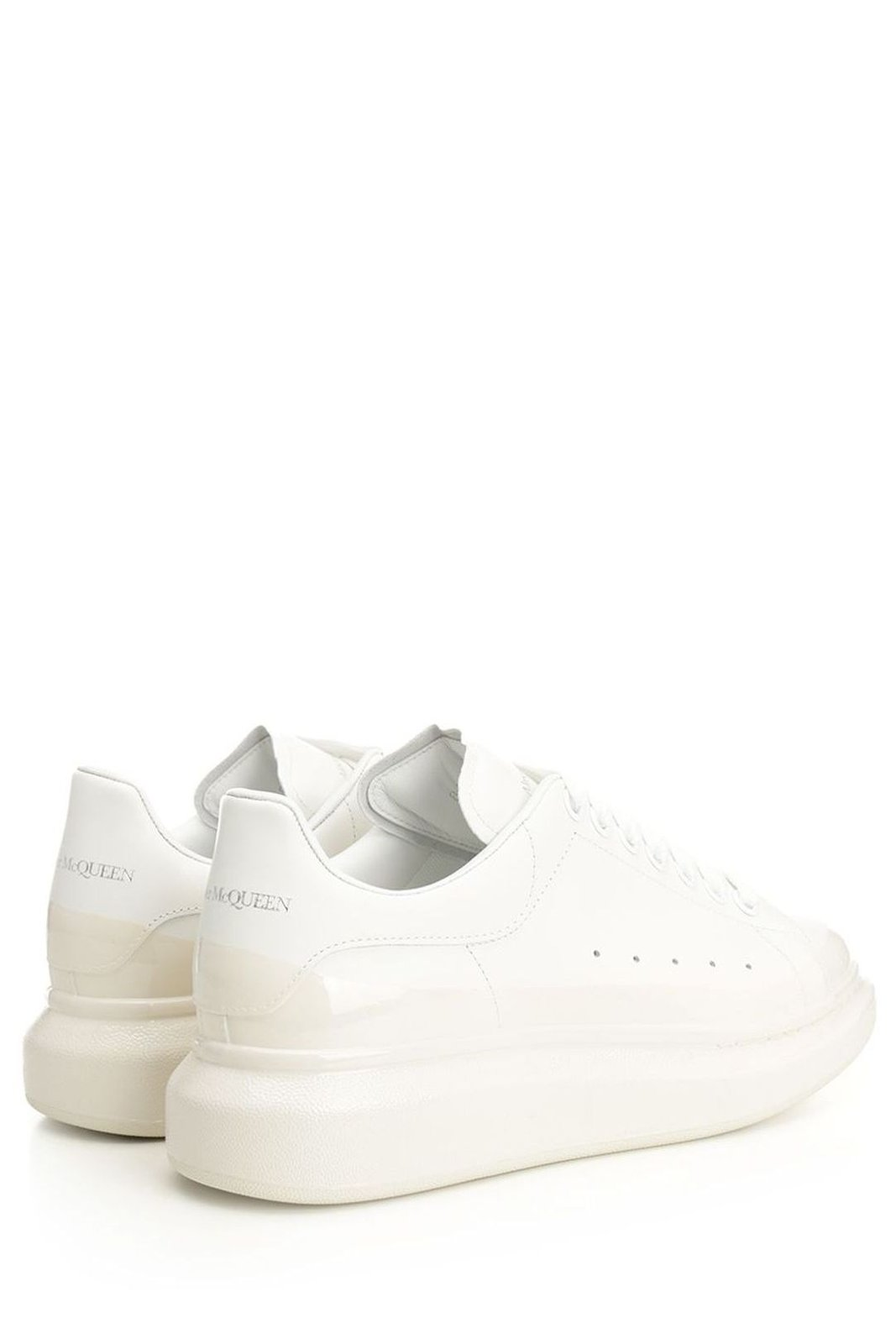 Low-Top Sneaker with Smooth Leather Upper and Elevated Sole