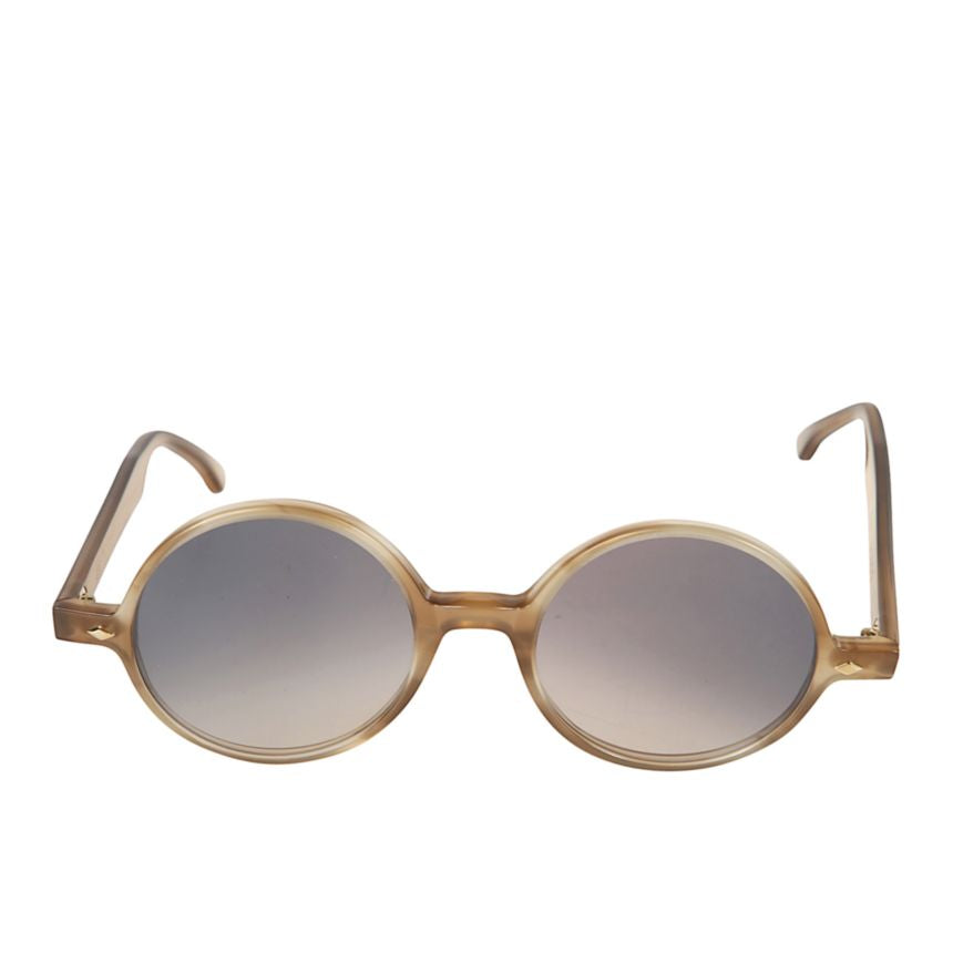 Rondo Gradient Tinted Round Sunglasses with Translucent Frame