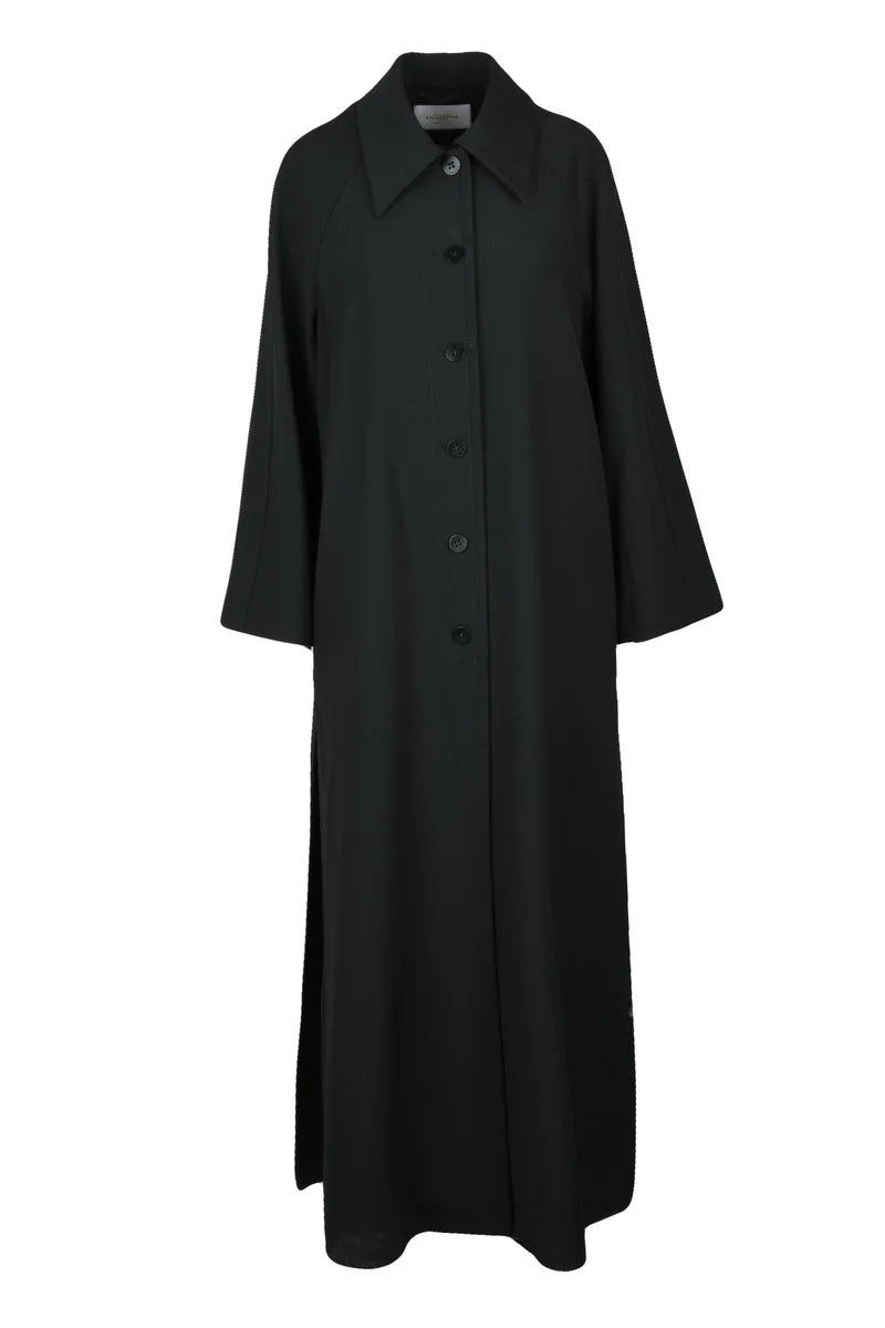 Long Coat Virgin Wool - Black