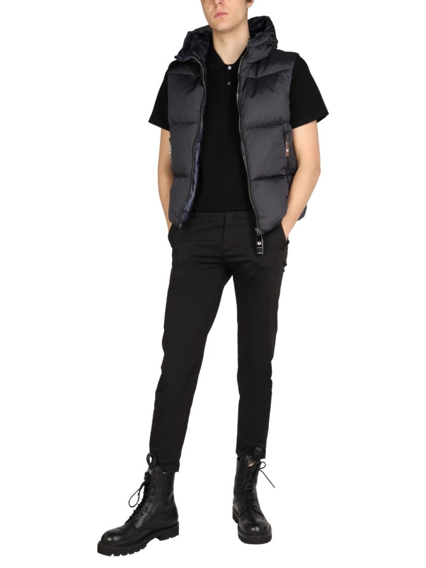 Hooded High Neck Padded Vest