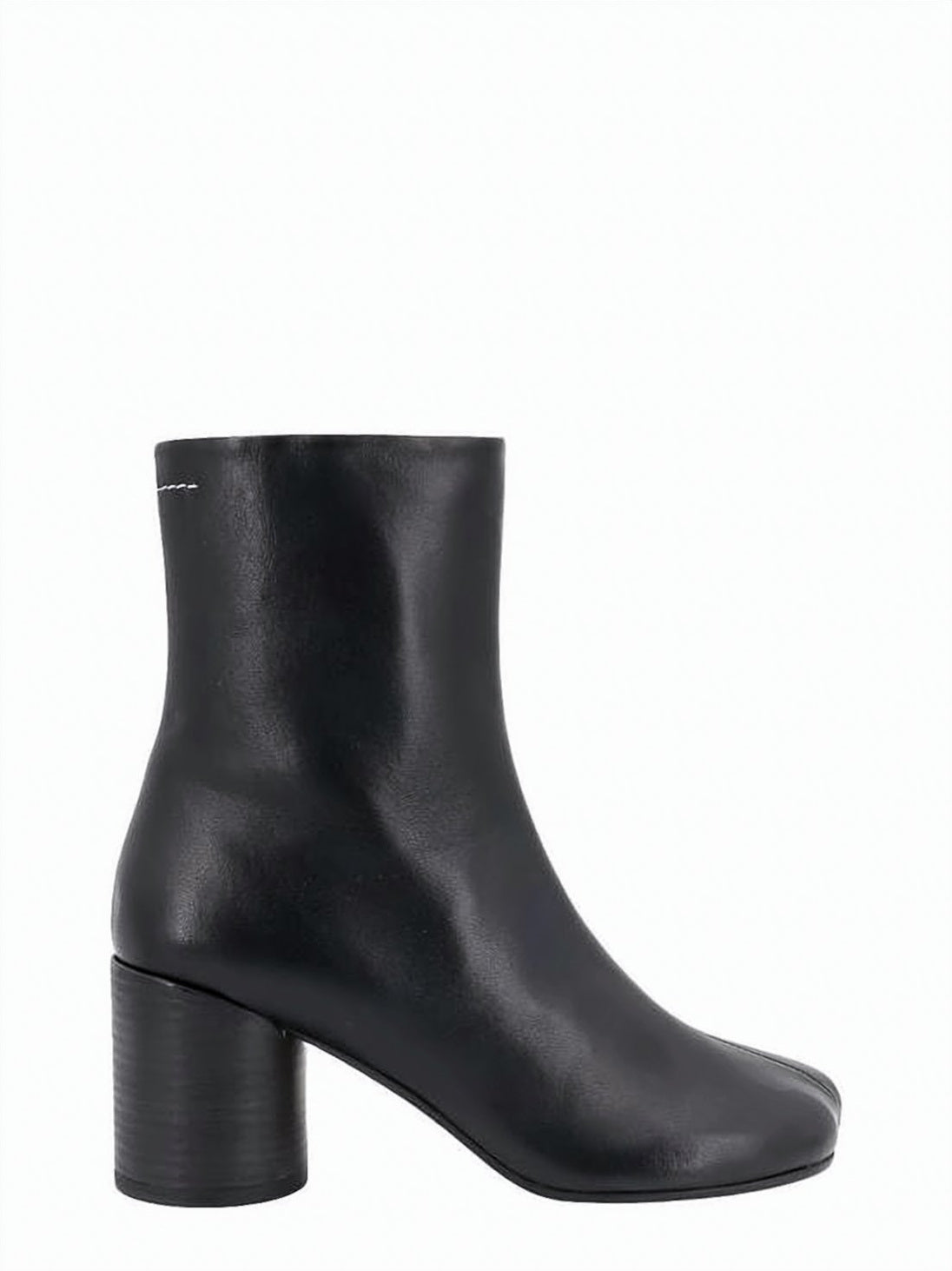 Minimalist Black Leather Ankle Boots
