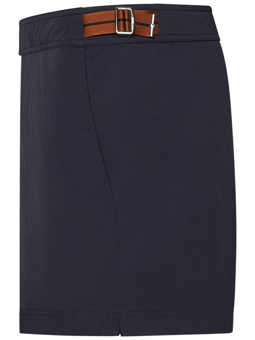 Navy Nylon Swim Shorts