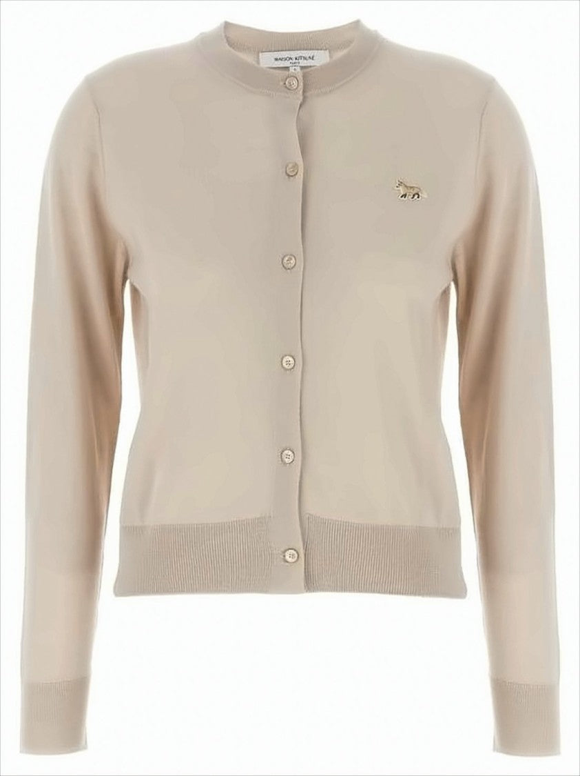 Finely Knit Wool Cardigan With Classic Silhouette