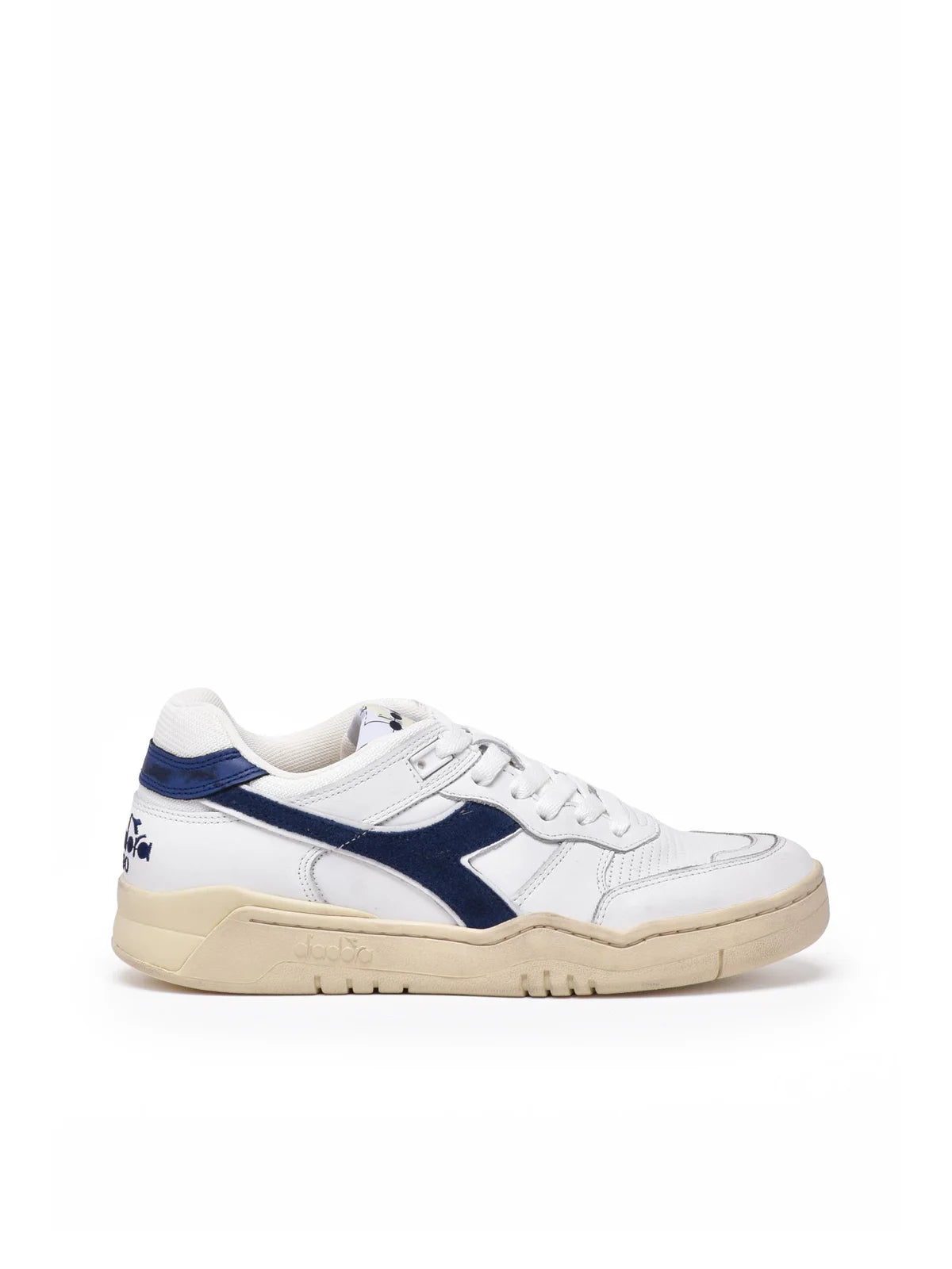 White Blue Leather B.560 Sneakers