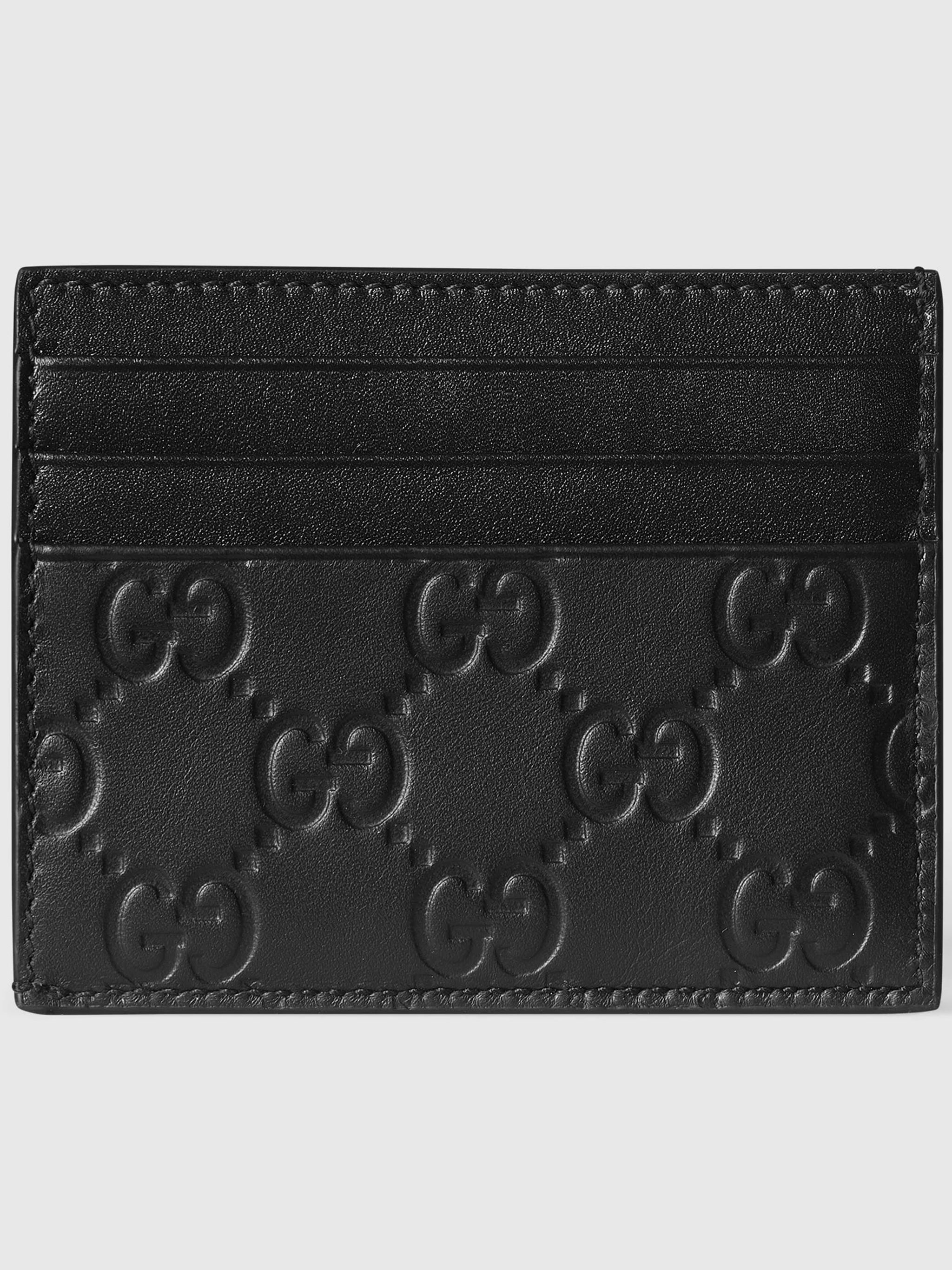 Black Arabella Embossed Leather Card Case