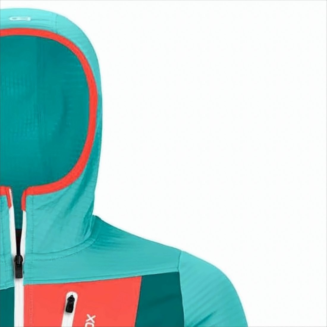 Fitted Long-Sleeve Hooded Top with Color-Block Design