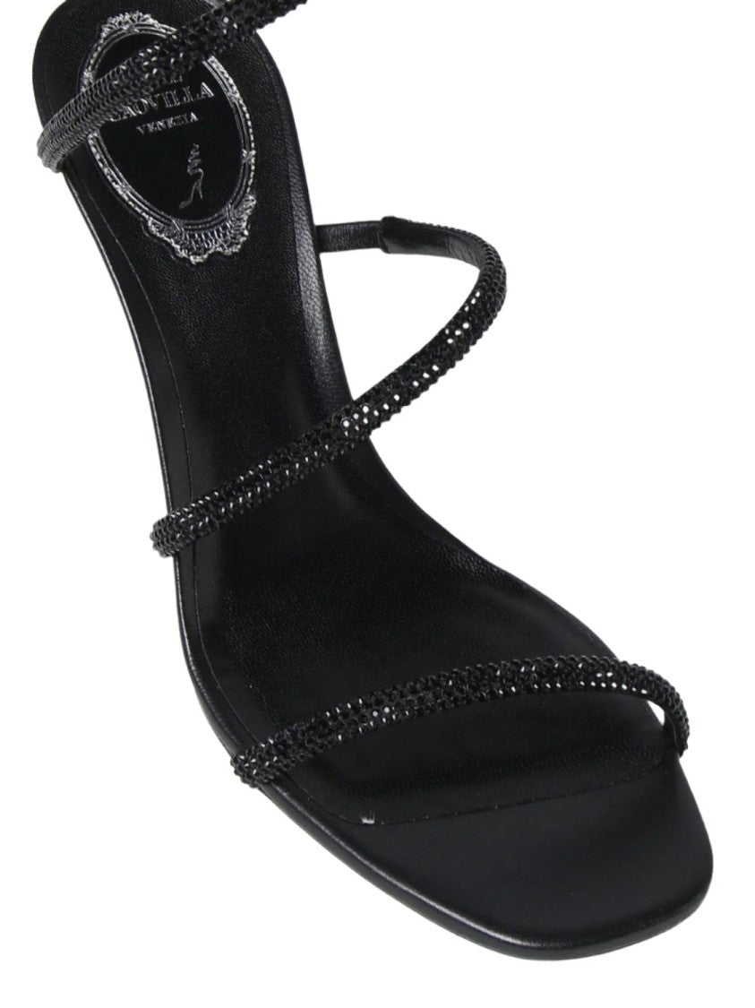 Cleo Crystal Laced-Up Ankle Sa