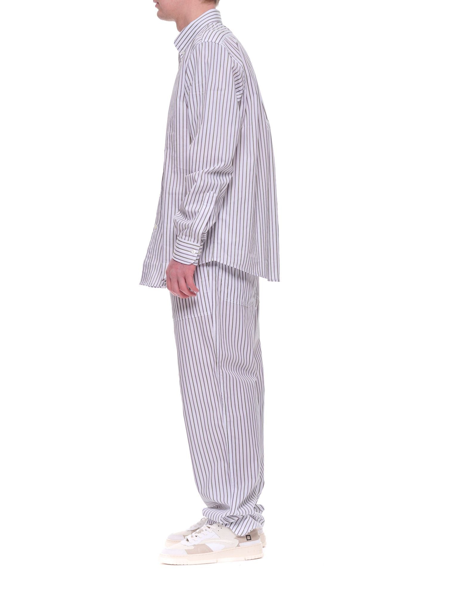 Sage Men’s Striped Cotton Shirt