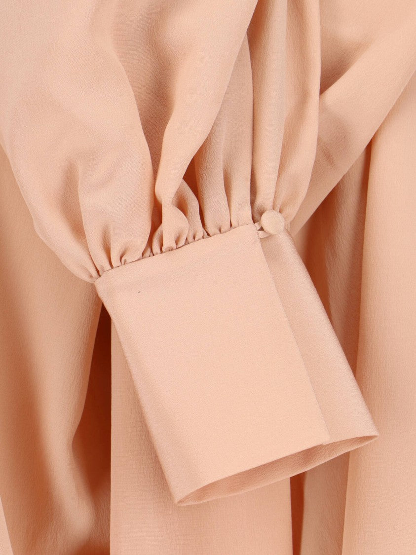 Silk Lavallière Blouse – Beige