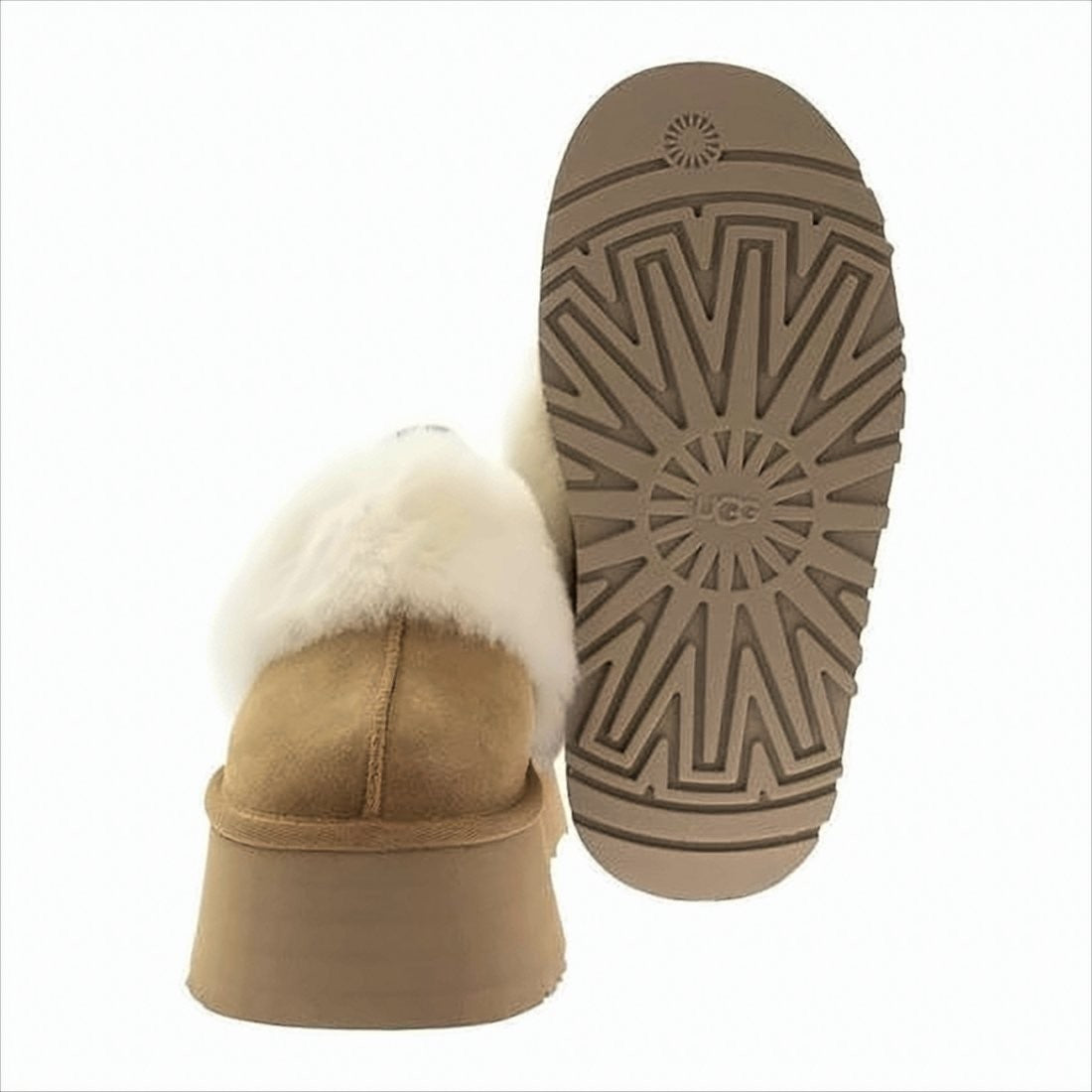 Chunky Platform Mule Slippers with Plush Lining