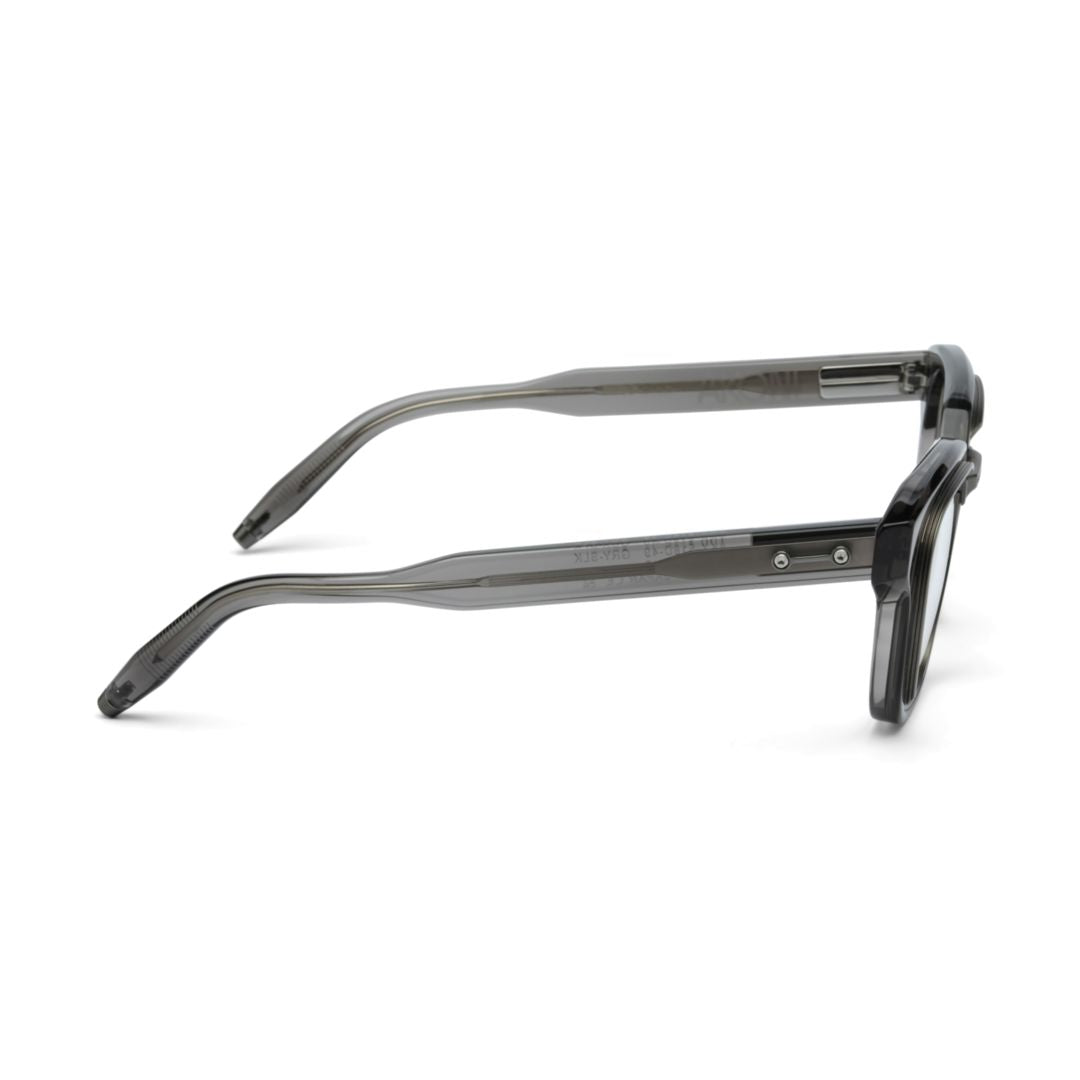 Apollo Square Frame Optical Glasses with Translucent Smoky Grey Finish