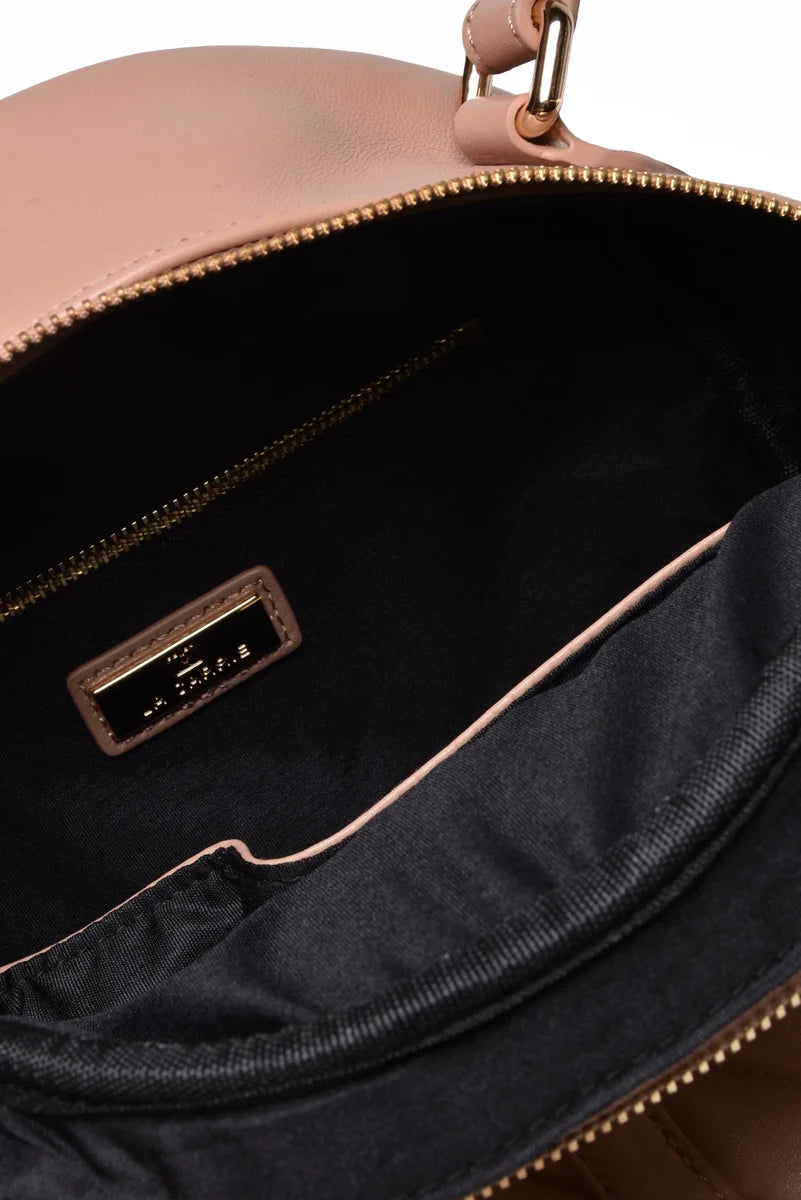 Leather Backpack - Beige