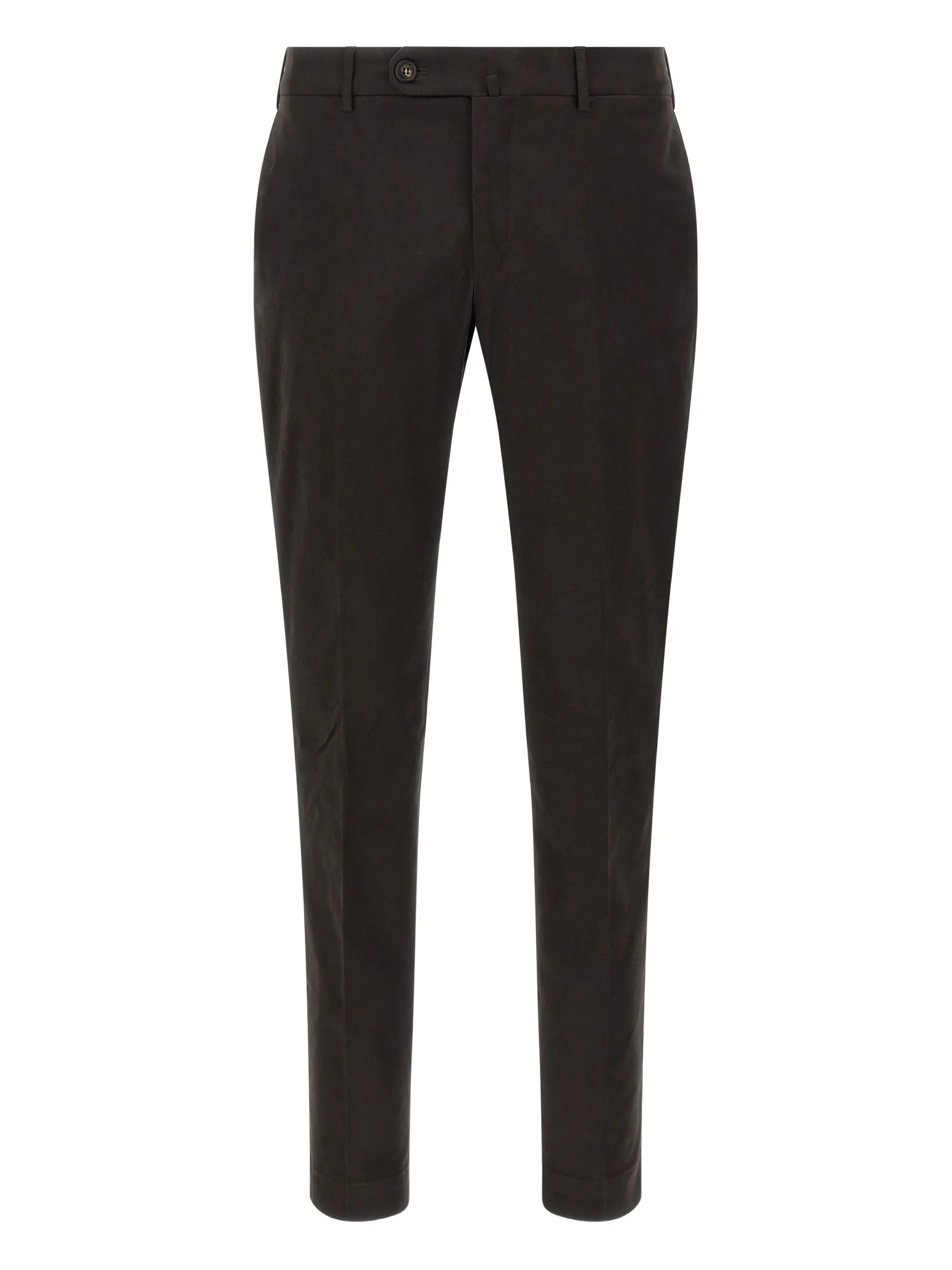 Black Slim-Fit Tailored Structured Pants