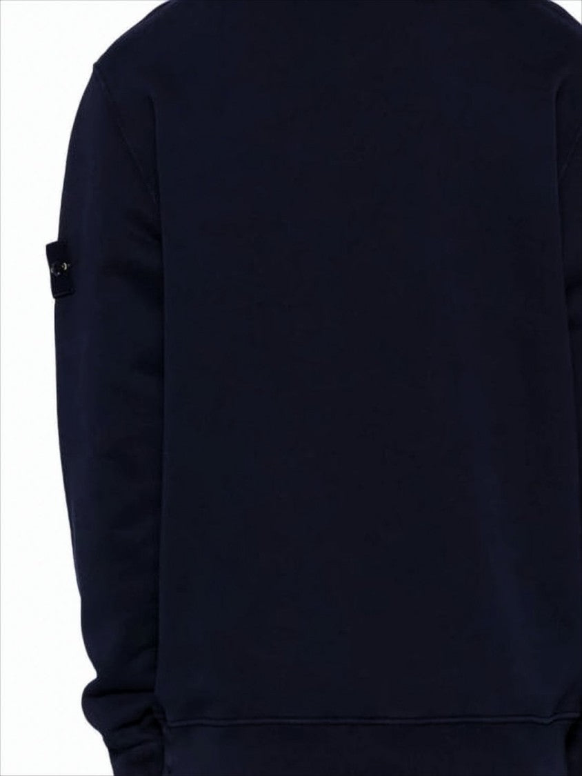 Long-Sleeve Crewneck Sweatshirt with Ribbed Detailing