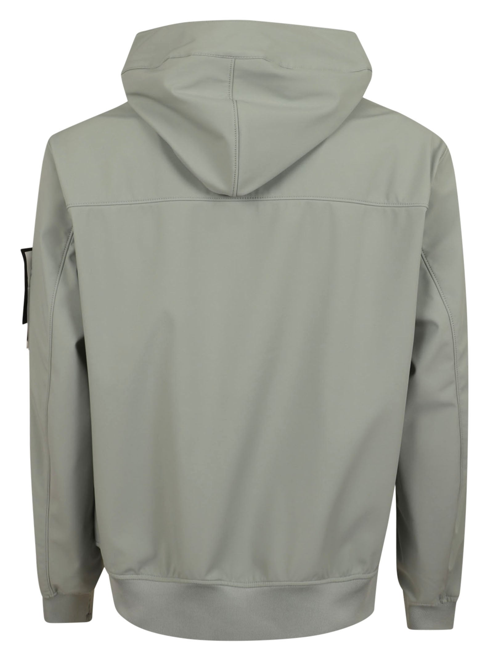 Minimalist Green Jacket With Recycled Polyester Technology