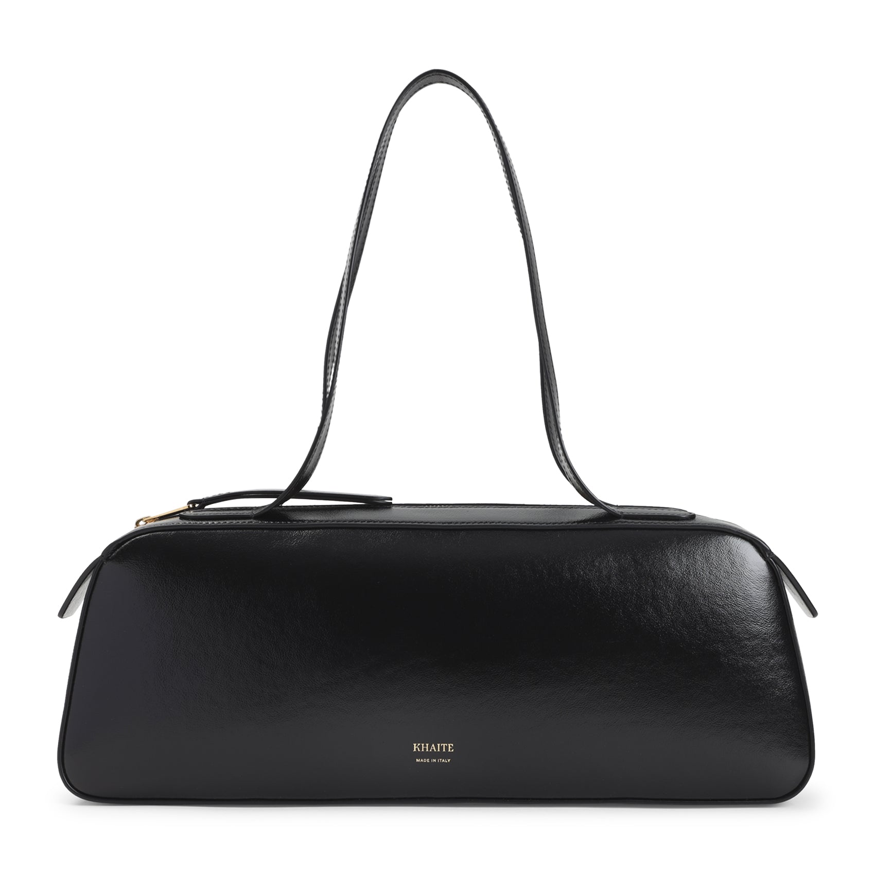 Calfskin Leather Shoulder Bag With Gold-Tone Branding