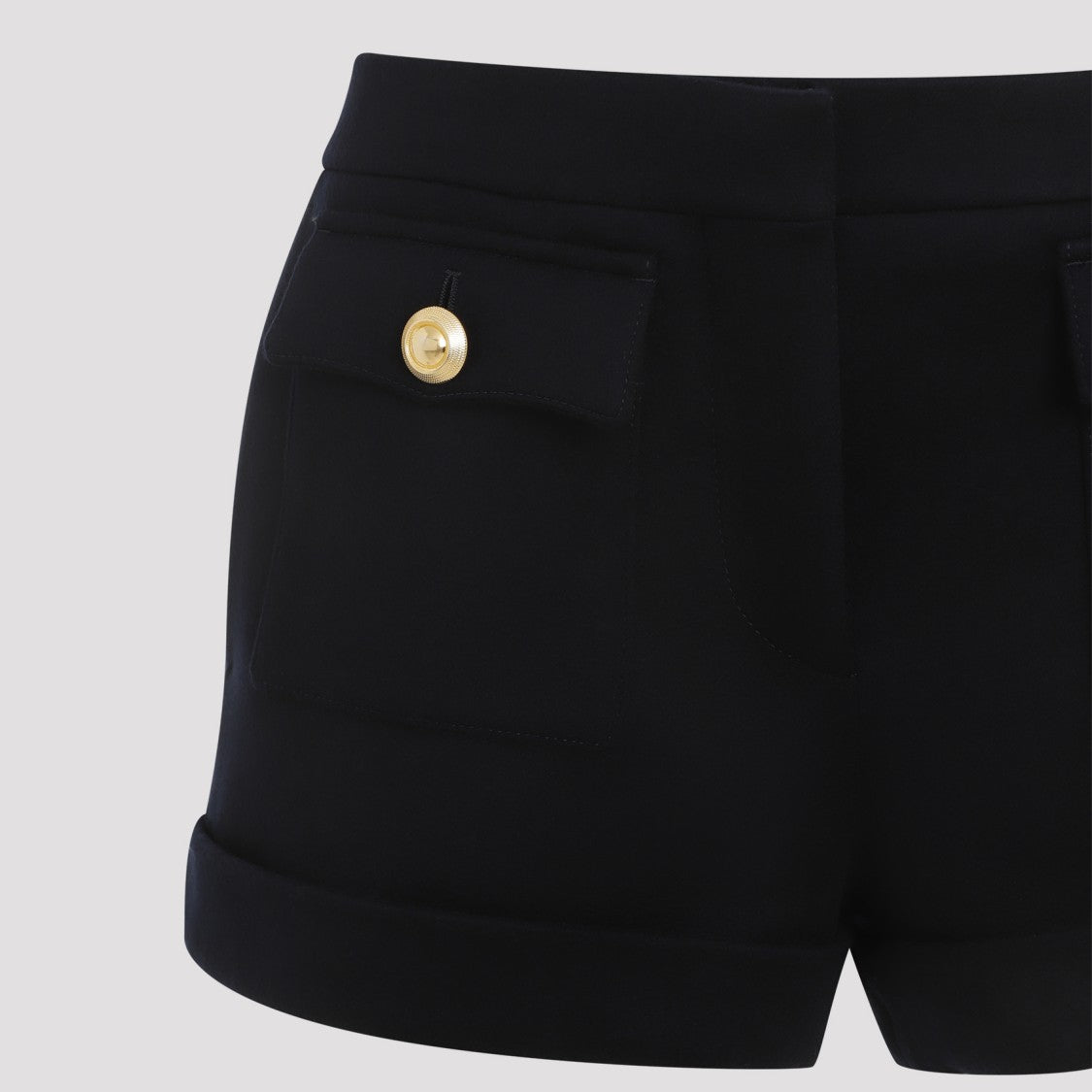 Tailored Wool-Cashmere Blend Shorts With Pocket Details