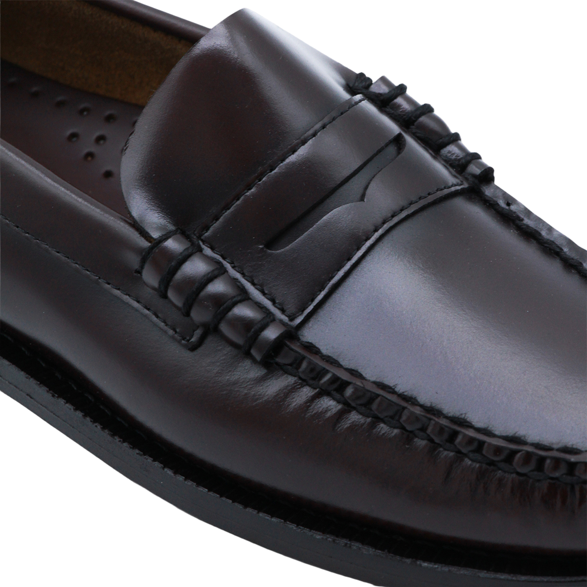 Polished Leather Loafer Flats