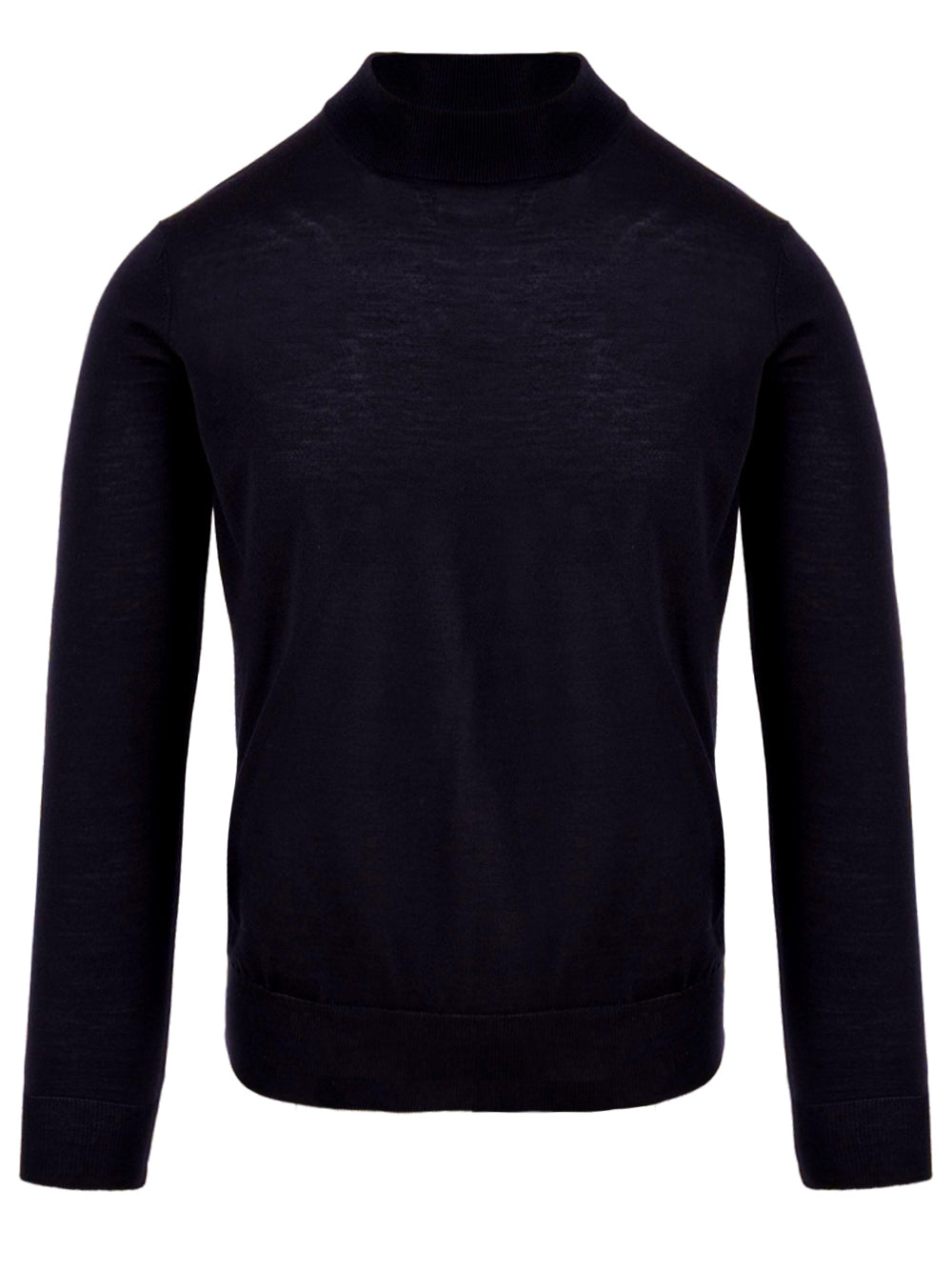 Navy Blue Merino Wool Turtleneck Sweater
