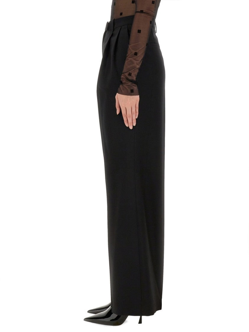 Tailored Black Pantsuit With Wide-Leg Trousers