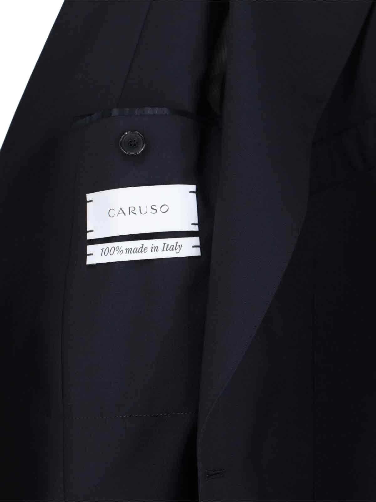 Single-Breasted Blue Wool Suit, Dark Shade